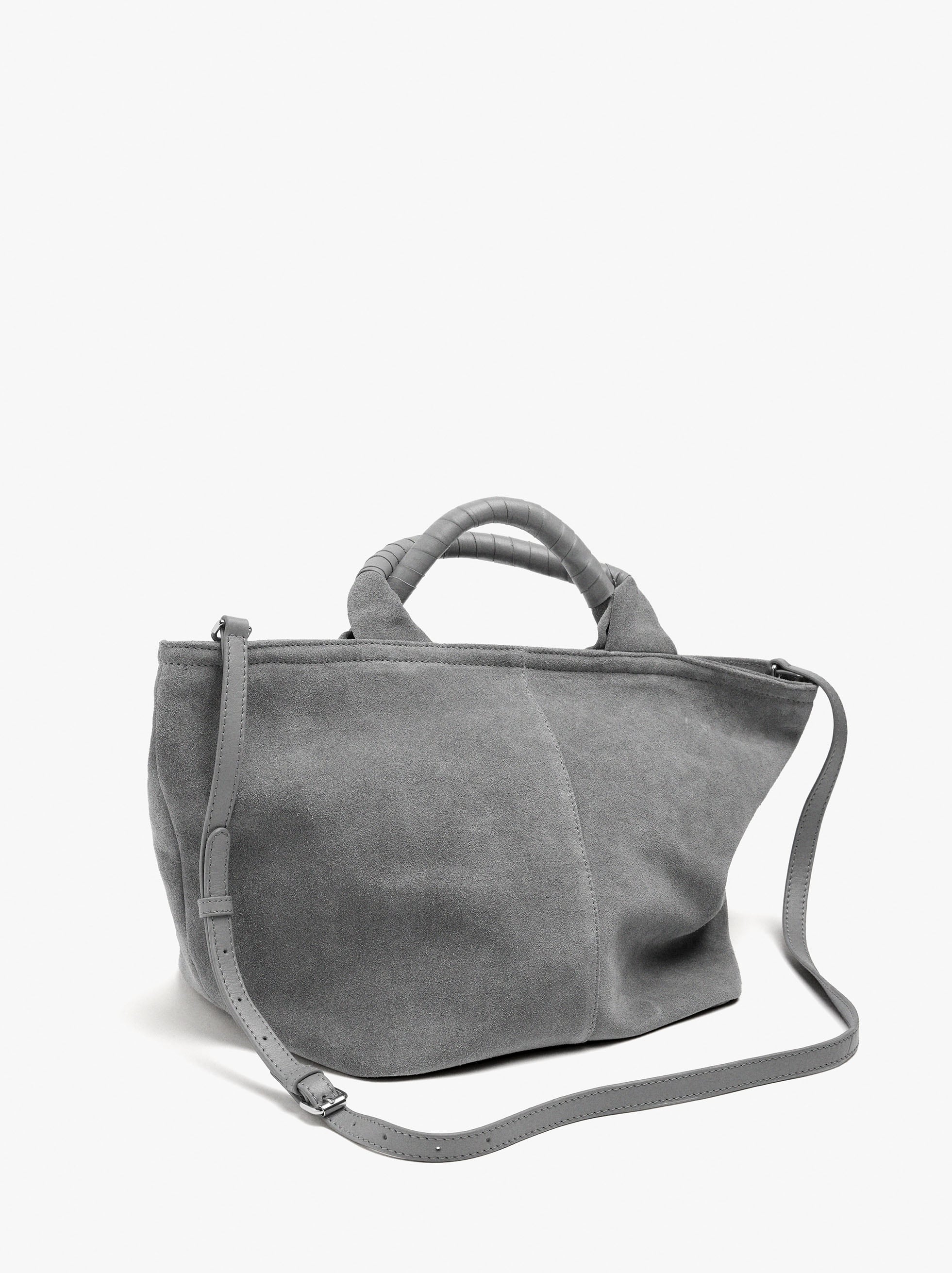 Bolso Tote De Piel Con Bandolera