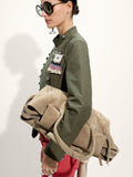 Bolso Tote De Piel Con Solapa