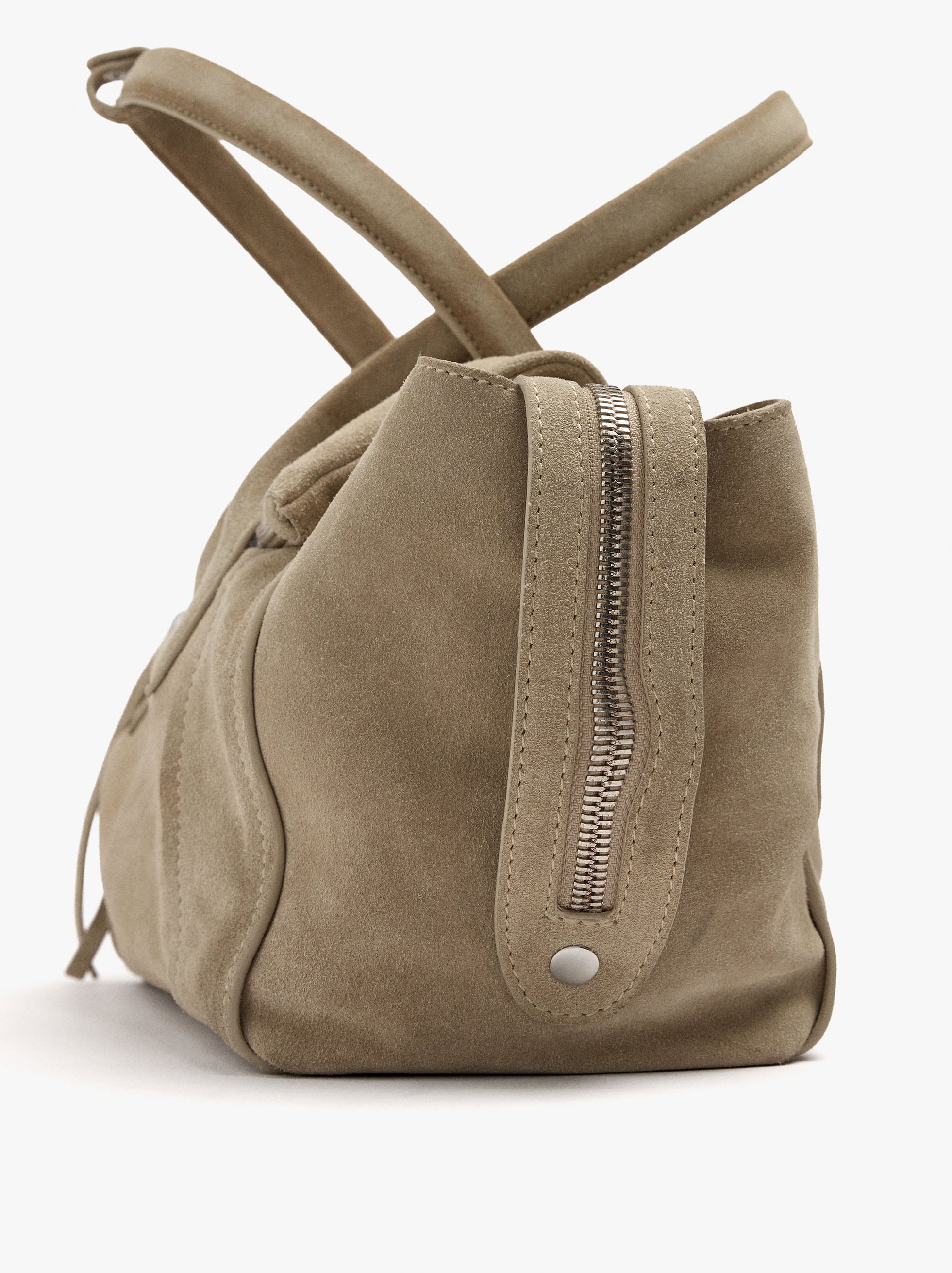 Bolso Tote De Piel Con Solapa