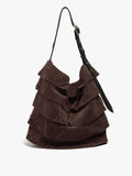 Bolso Shopper De Piel Con Volantes
