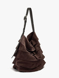 Bolso Shopper De Piel Con Volantes