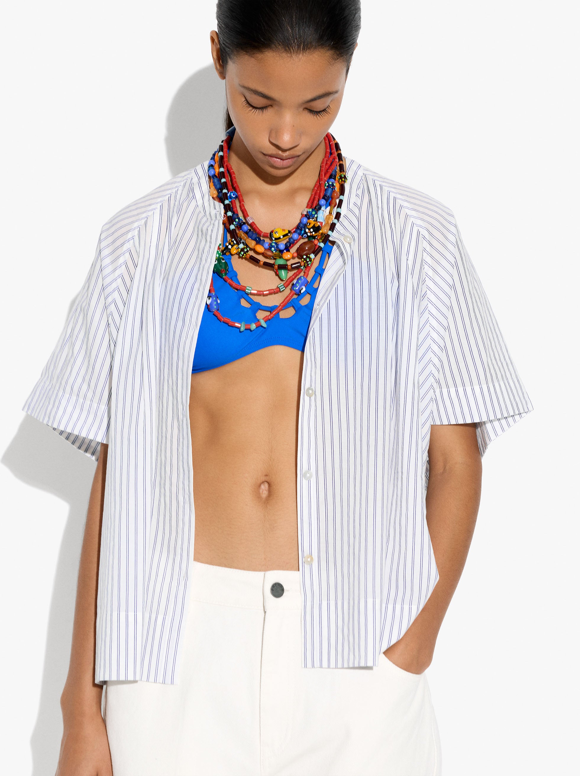 Camisa A Rayas 100% Algodón