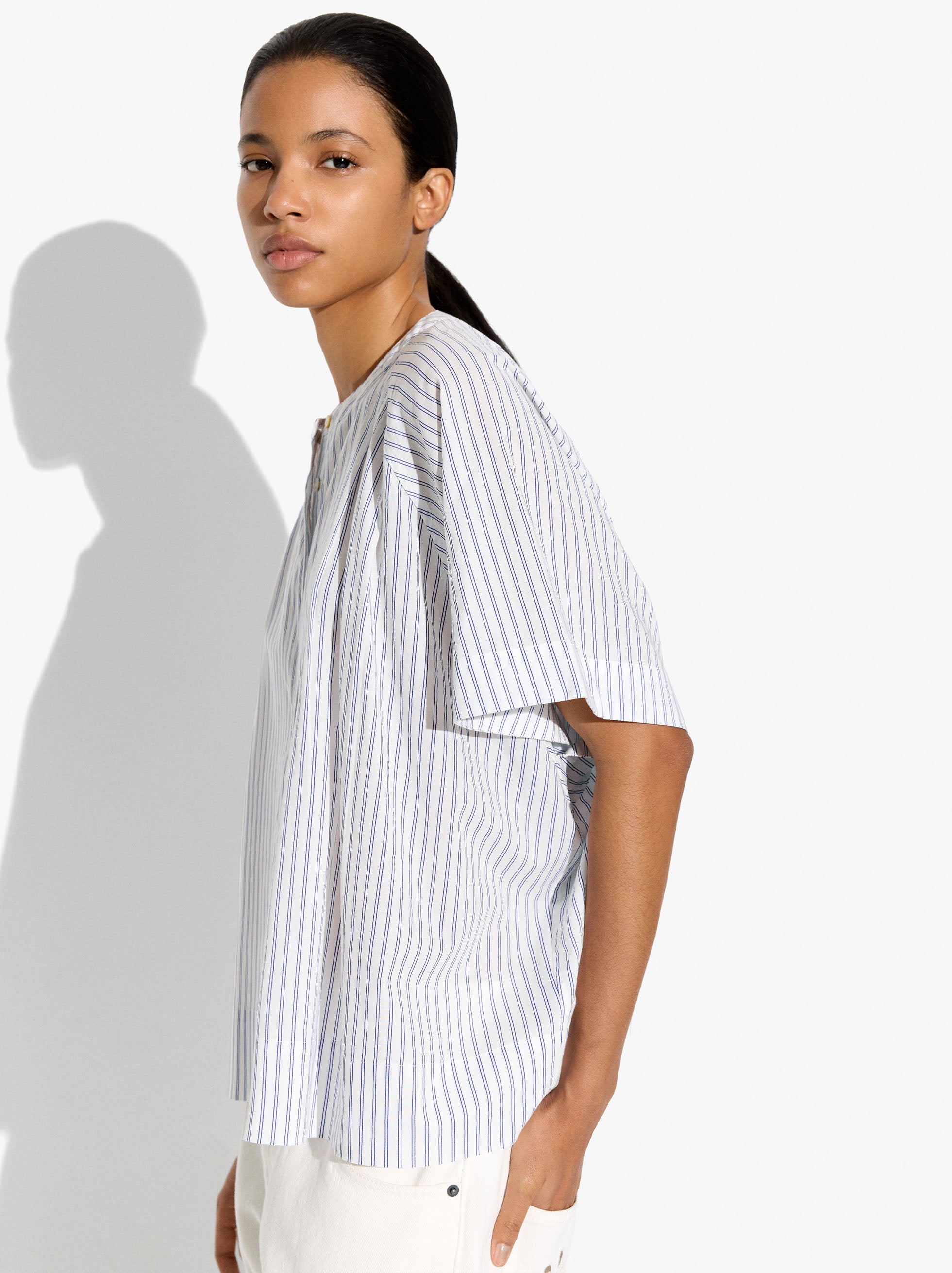 Camisa A Rayas 100% Algodón