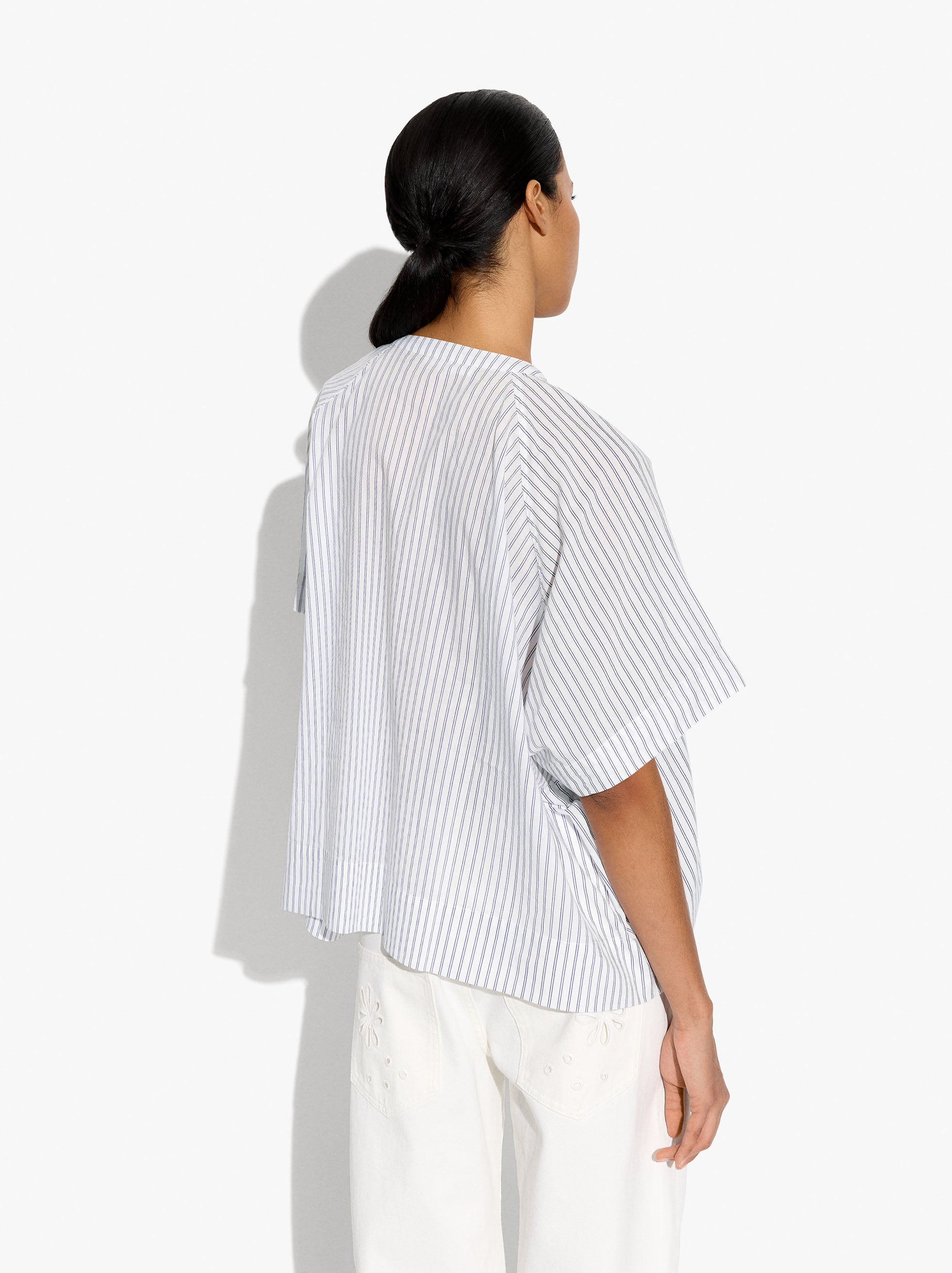 Camisa A Rayas 100% Algodón