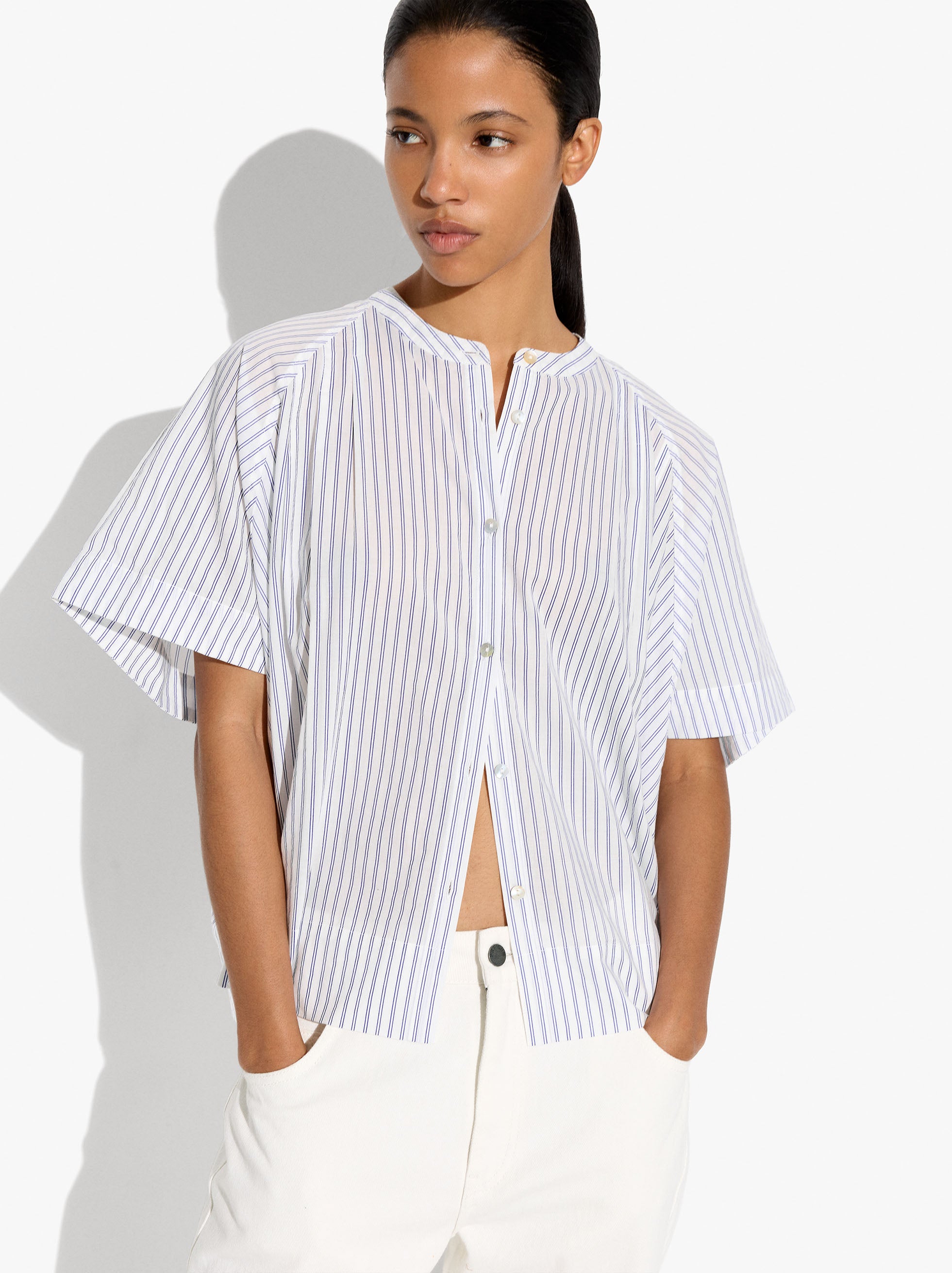 Camisa A Rayas 100% Algodón