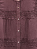 Blusa Con Detalles De Croché 100% Algodón