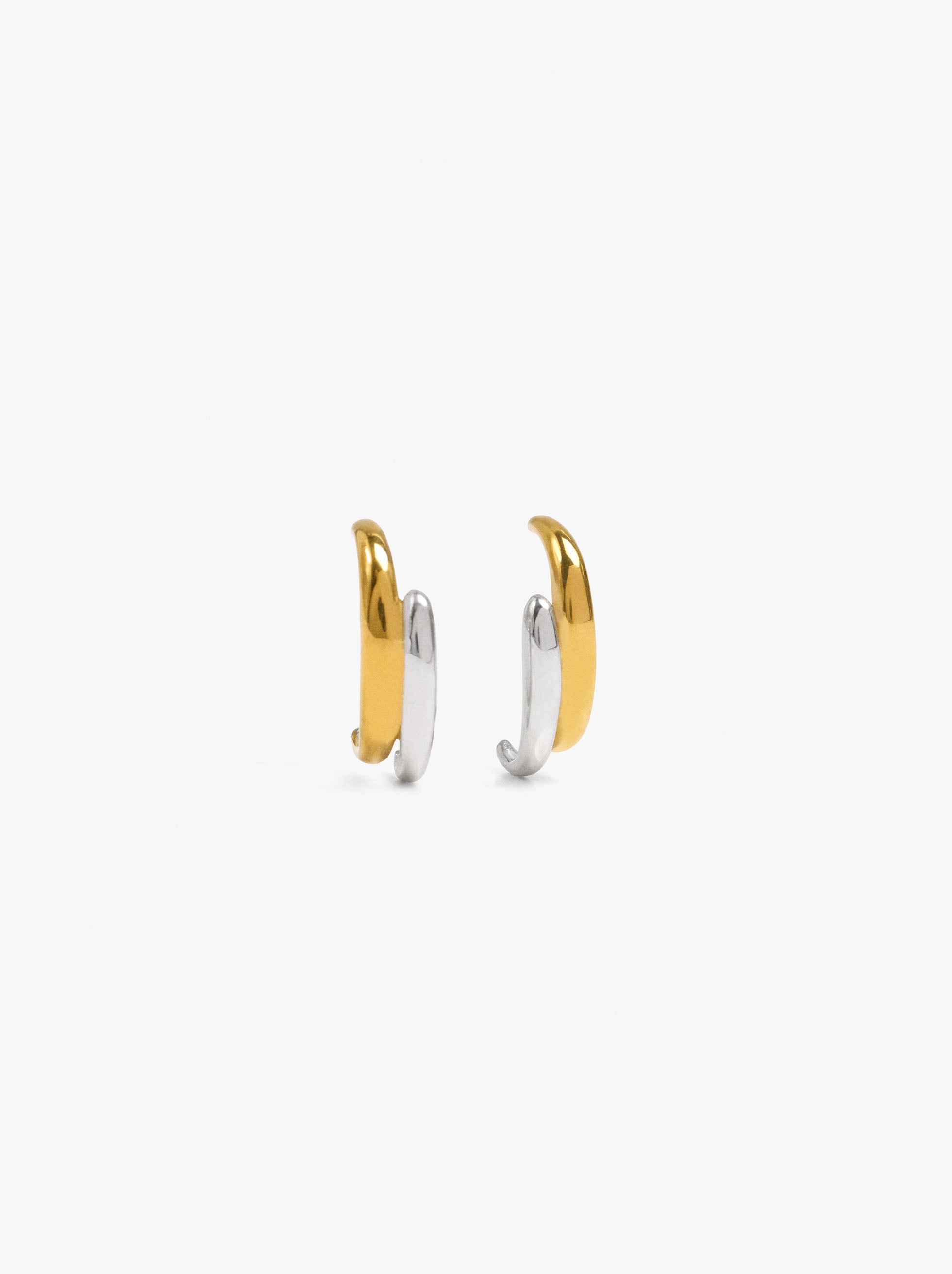 Aros Bicolor Con Efecto Doble - Acero Inoxidable