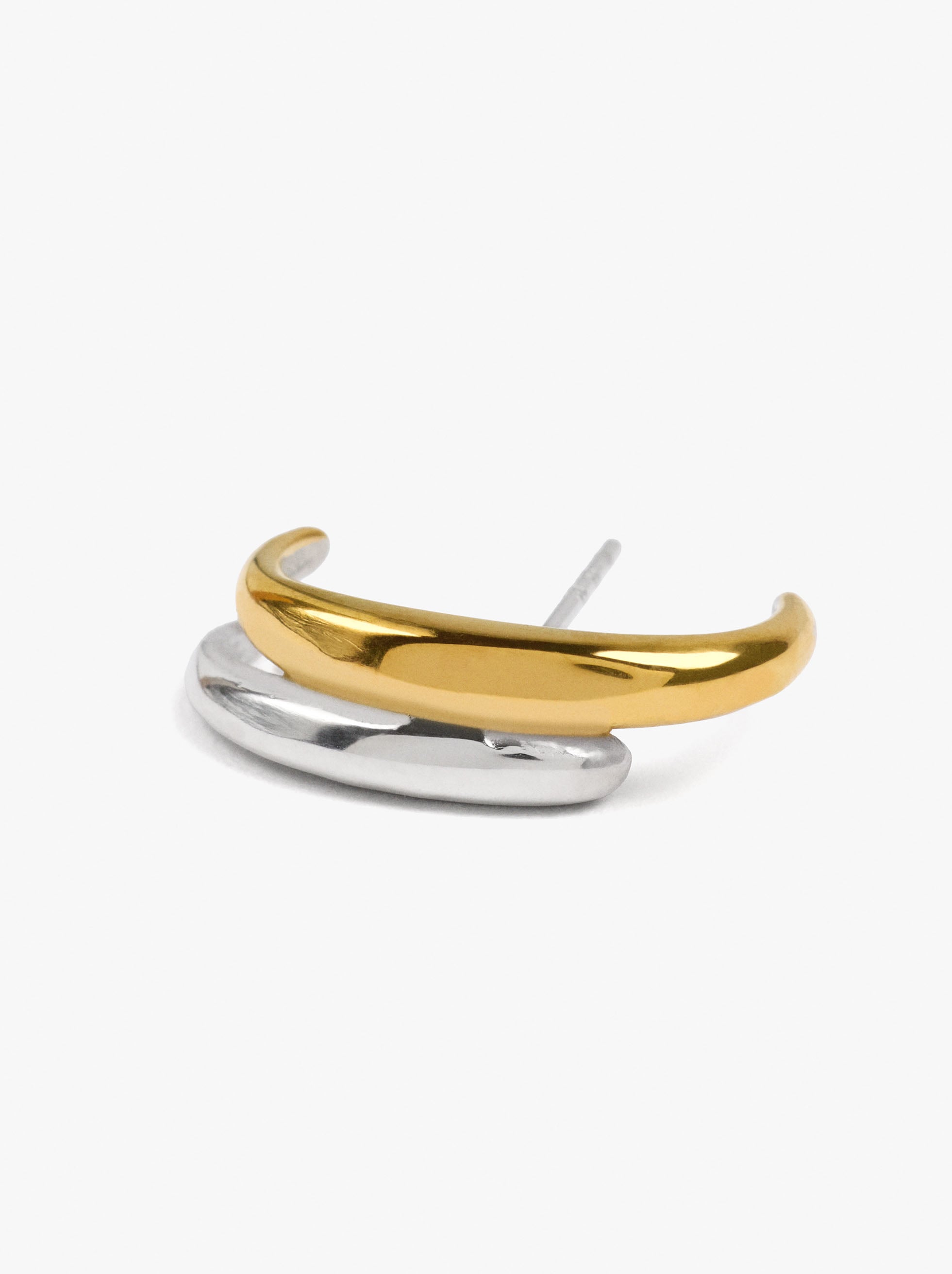 Aros Bicolor Con Efecto Doble - Acero Inoxidable