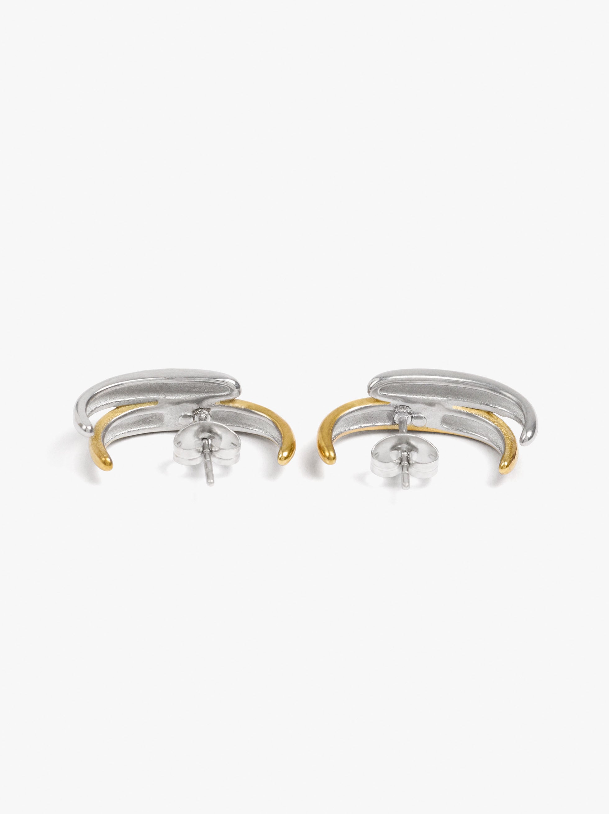 Aros Bicolor Con Efecto Doble - Acero Inoxidable