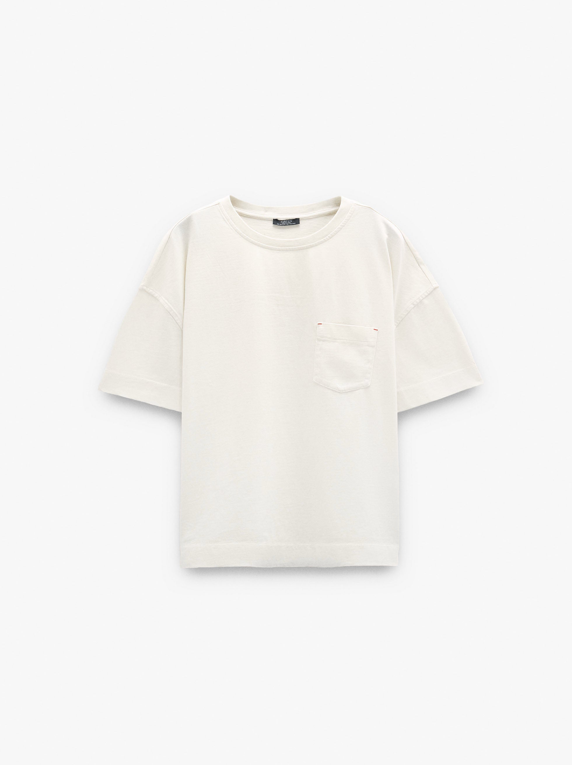Camiseta Lisa Con Bolsillo 100% Algodón