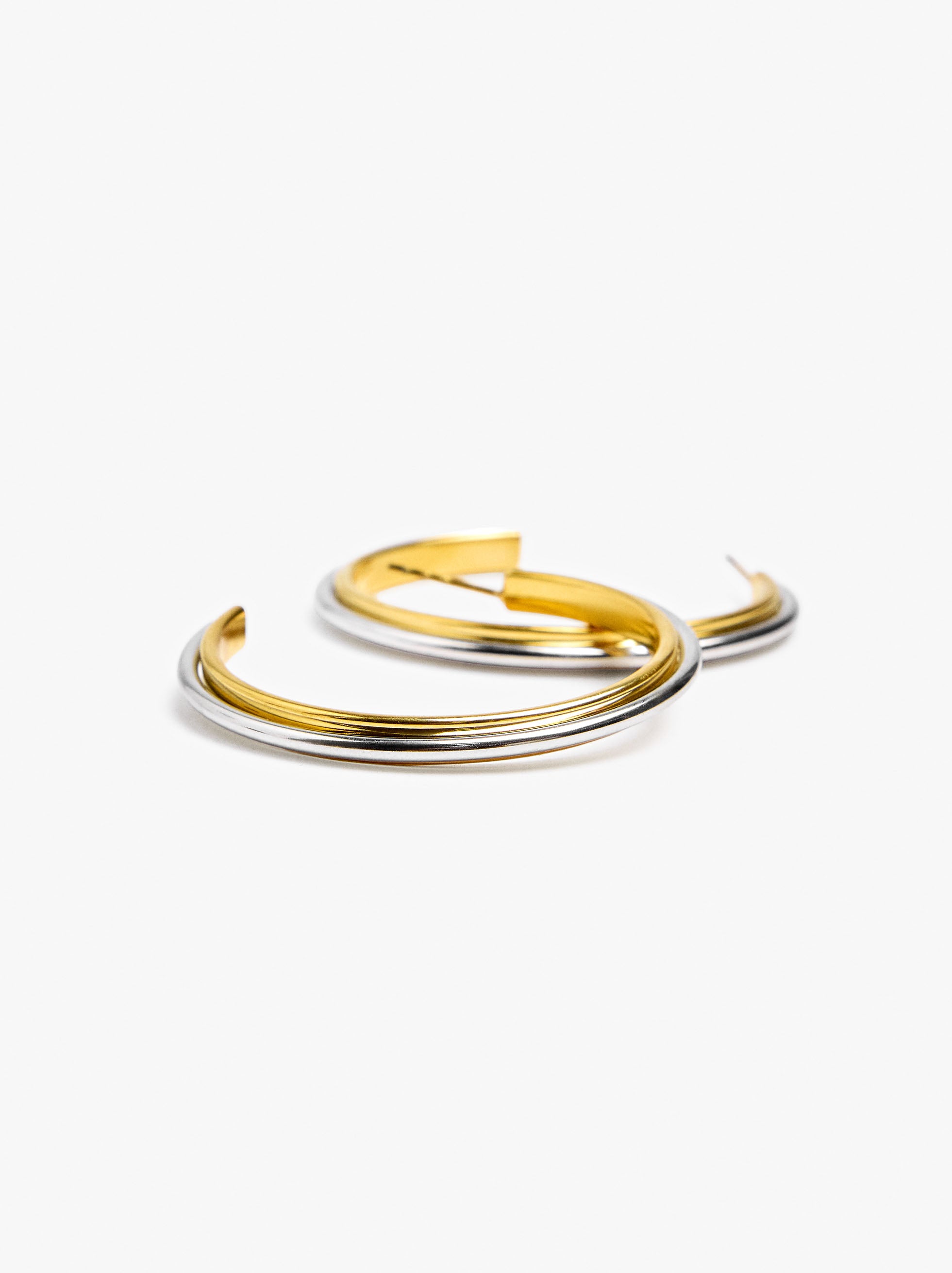 Aros Dobles Bicolor - Acero Inoxidable