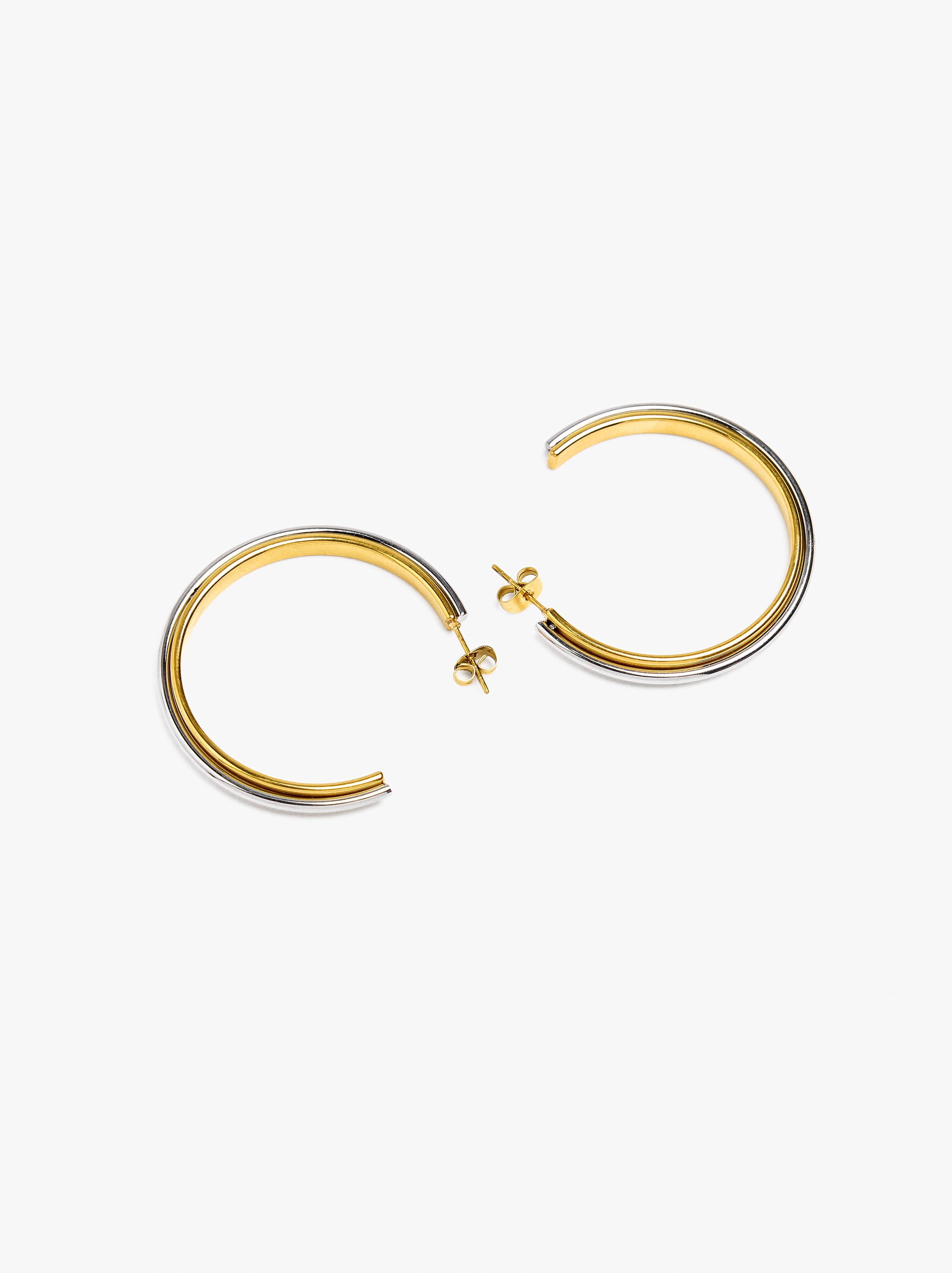 Aros Dobles Bicolor - Acero Inoxidable