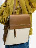Mochila Color Block Con Solapa