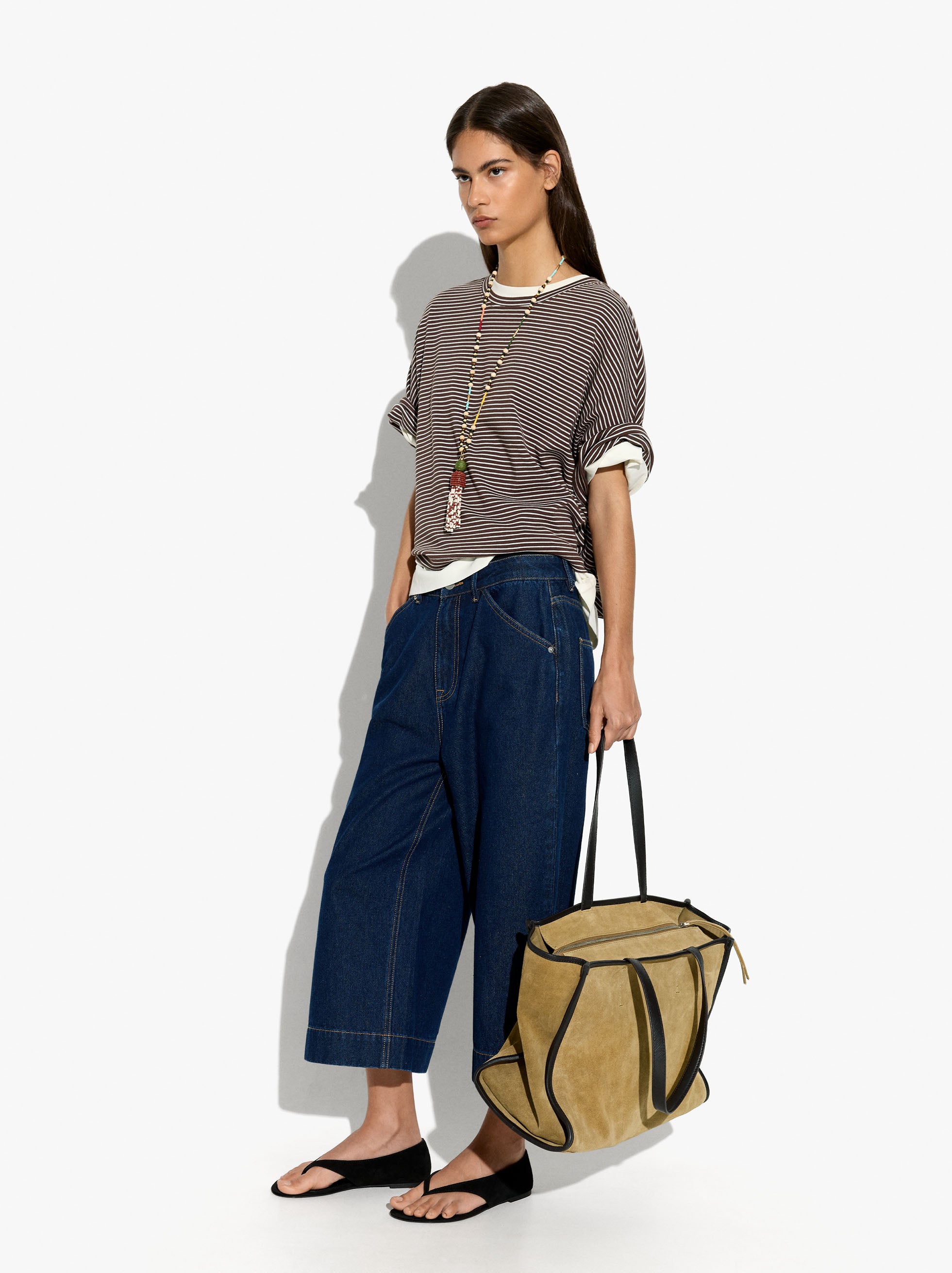 Pantalón Vaquero Cropped 100% Algodón