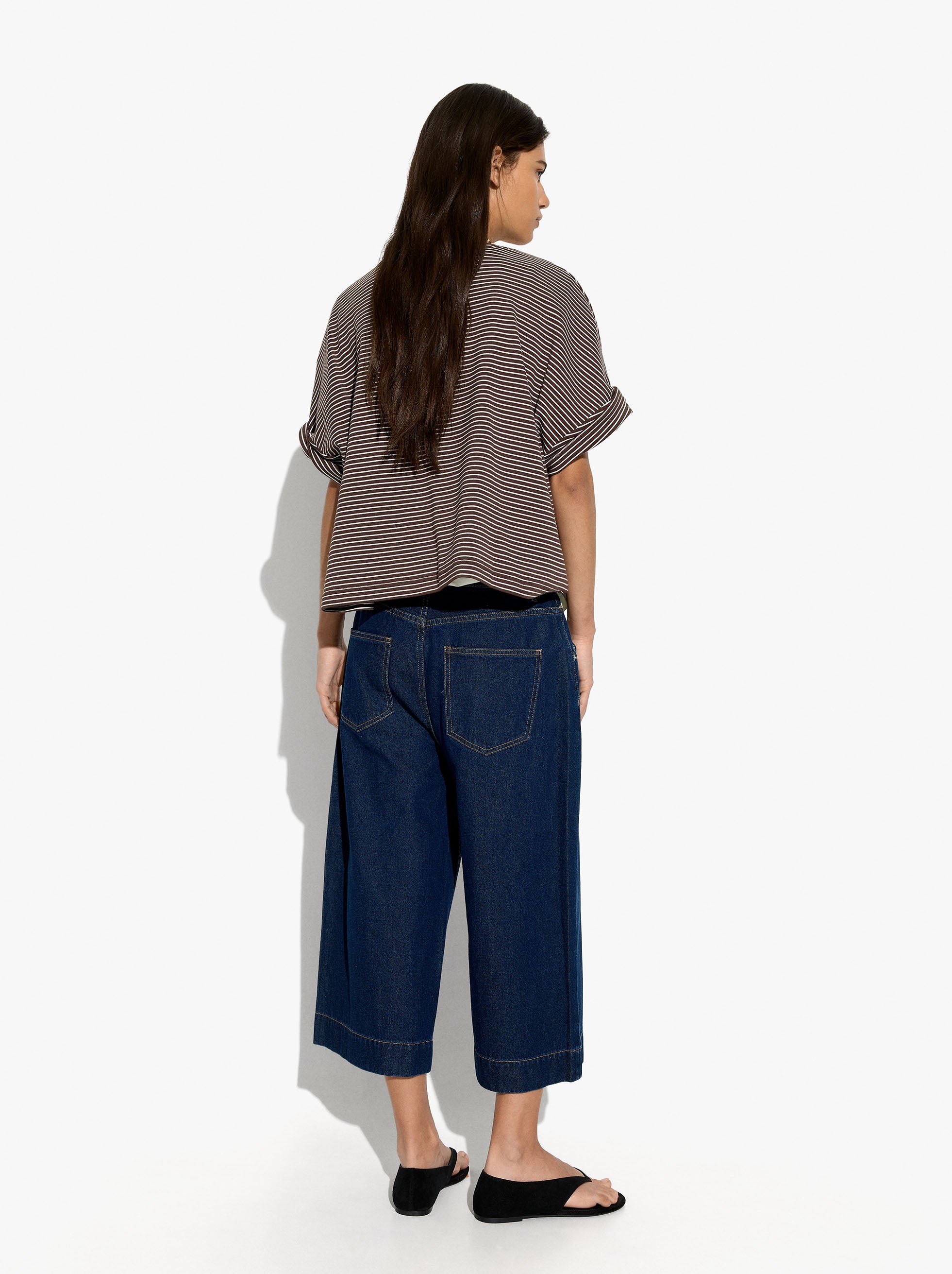 Pantalón Vaquero Cropped 100% Algodón