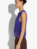 Top De Croché Floral 100% Algodón