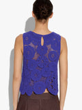Top De Croché Floral 100% Algodón