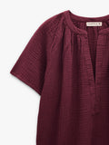 Blusa Efecto Arrugado 100% Algodón