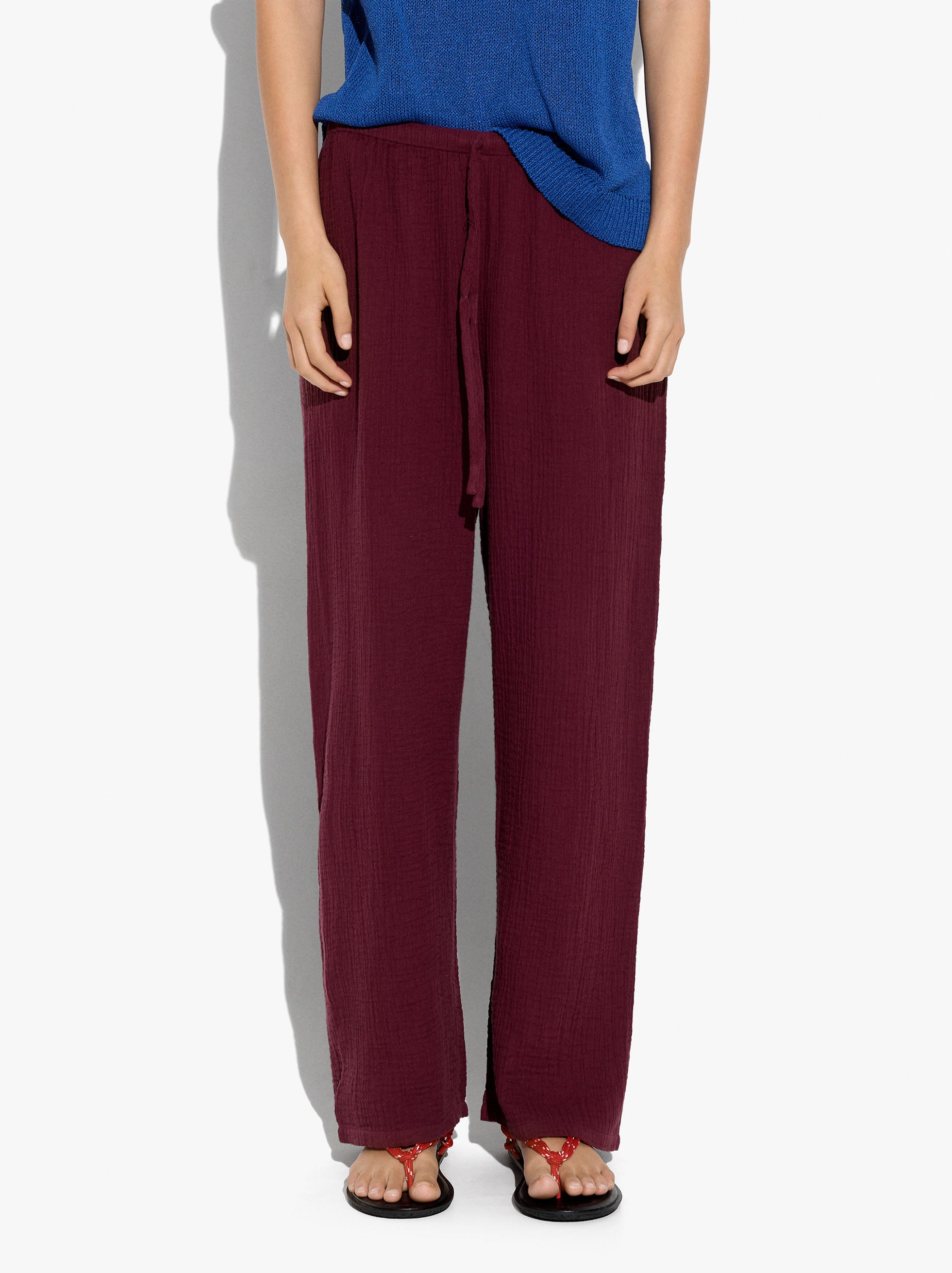 Pantalón Efecto Arrugado 100% Algodón