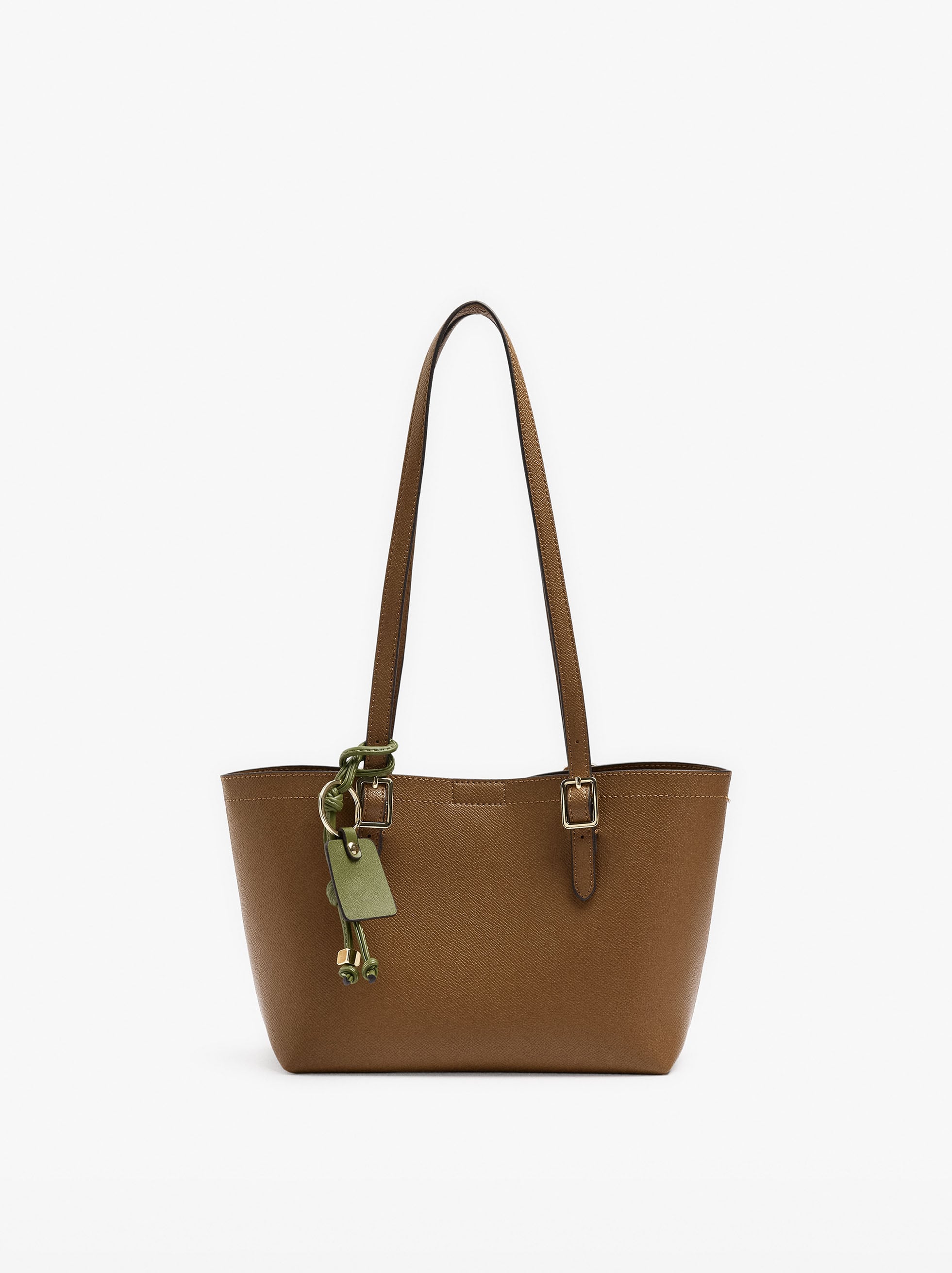 Bolso Tote Con Textura Y Bolsa Removible