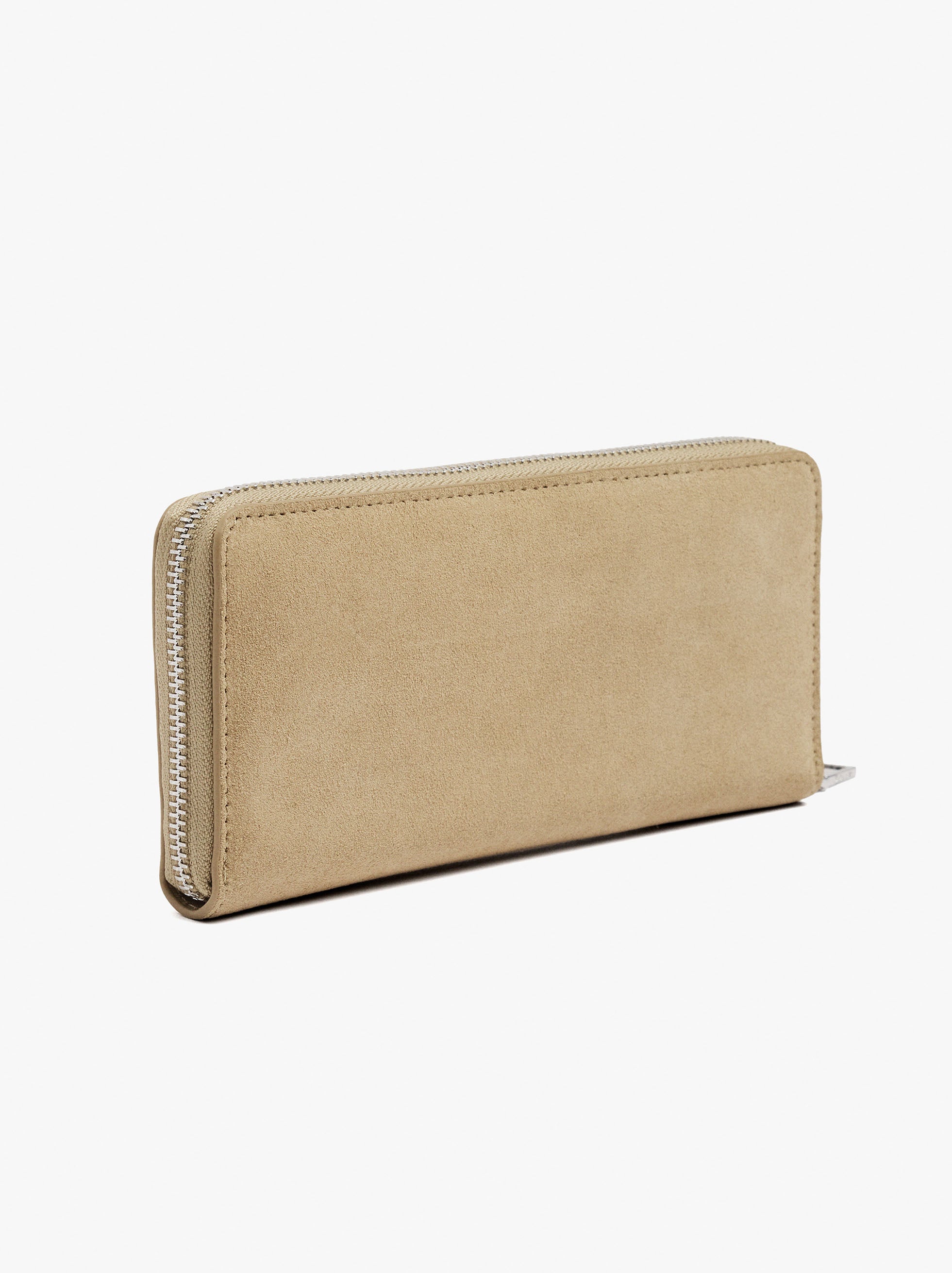Cartera De Piel Con Cierre De Cremallera
