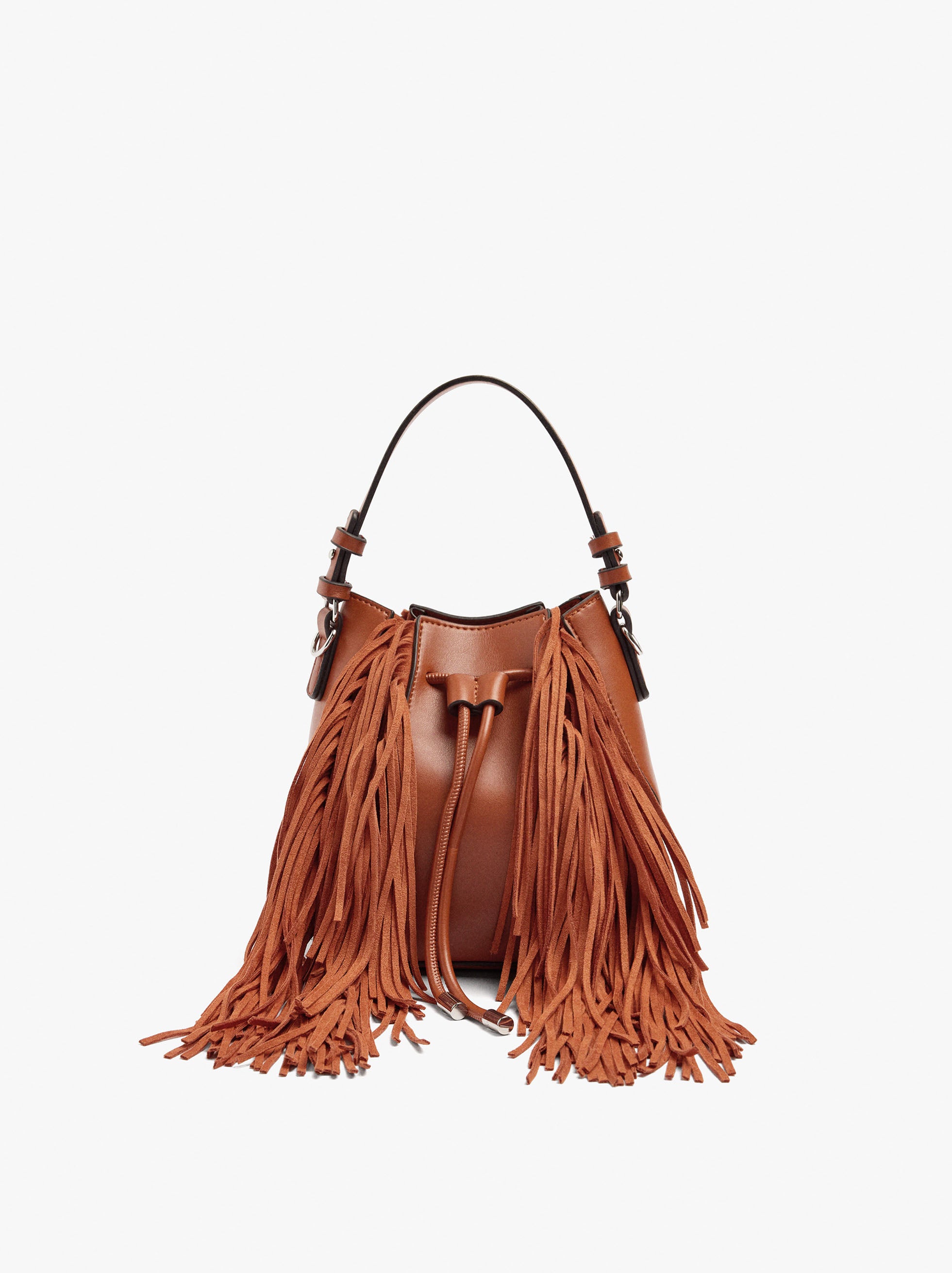 Bolso Bombonera Con Flecos Largos