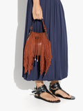 Bolso Bombonera Con Flecos Largos
