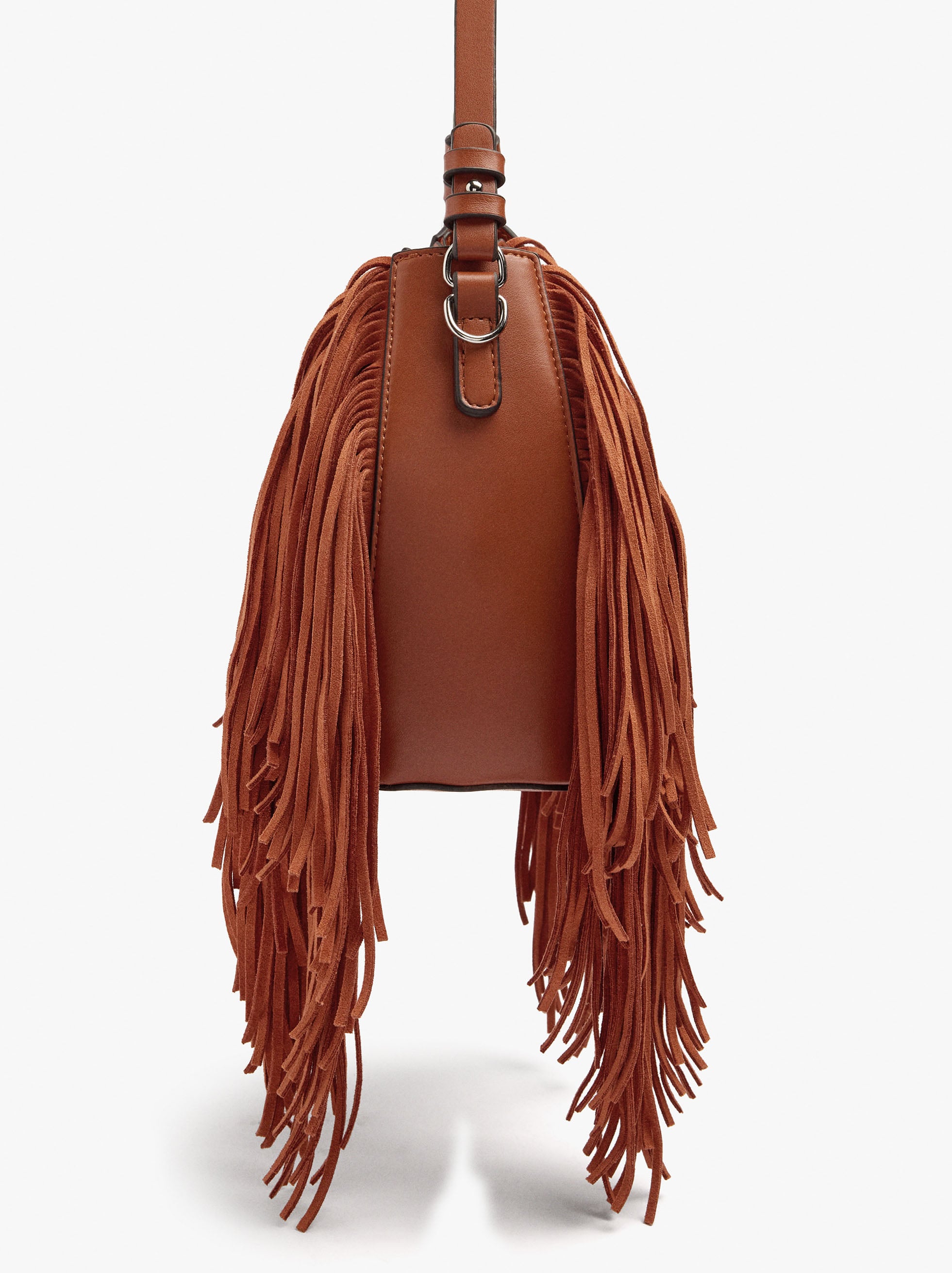 Bolso Bombonera Con Flecos Largos