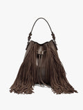 Bolso Bombonera Con Flecos Largos