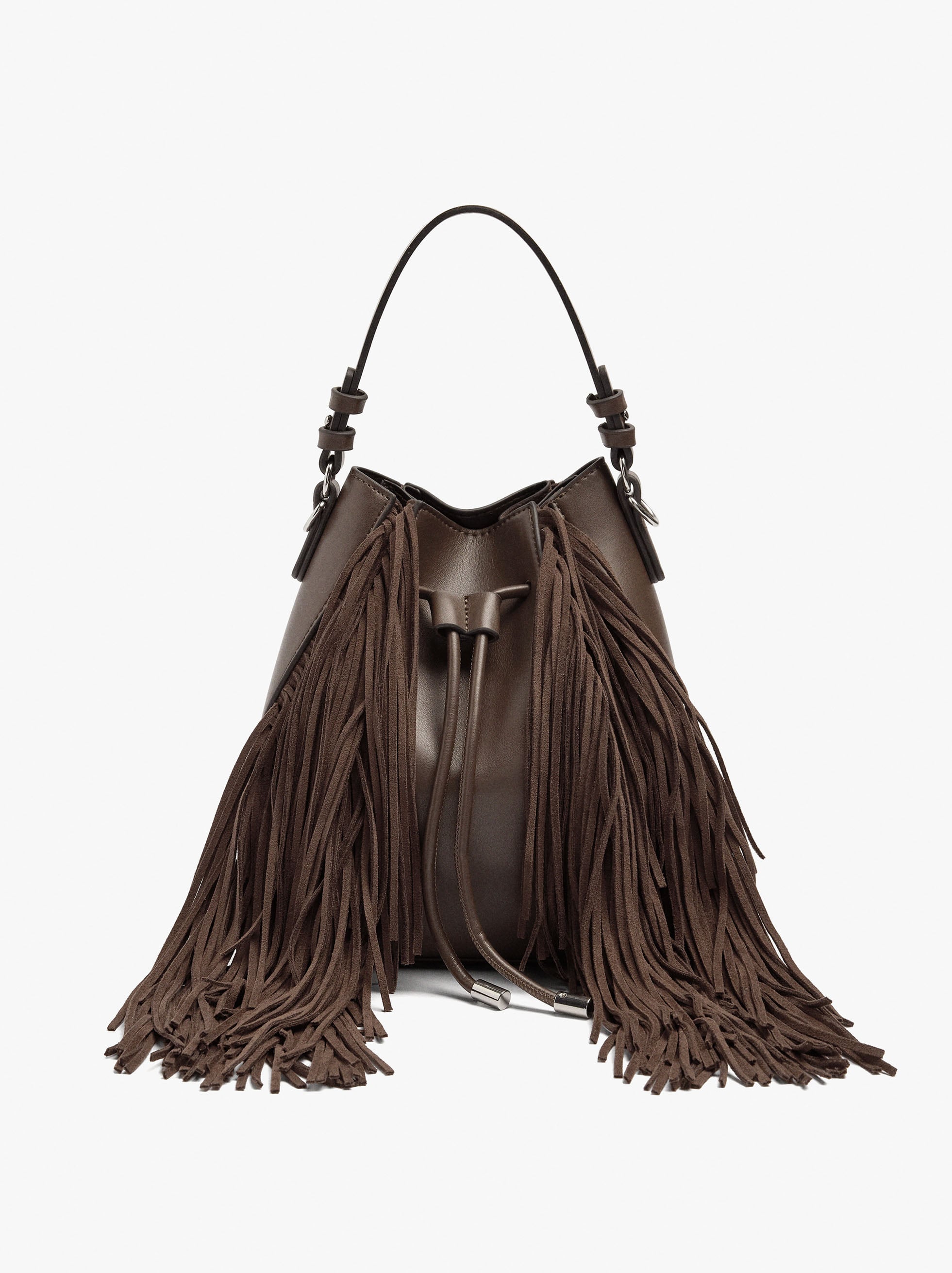 Bolso Bombonera Con Flecos Largos
