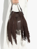 Bolso Bombonera Con Flecos Largos