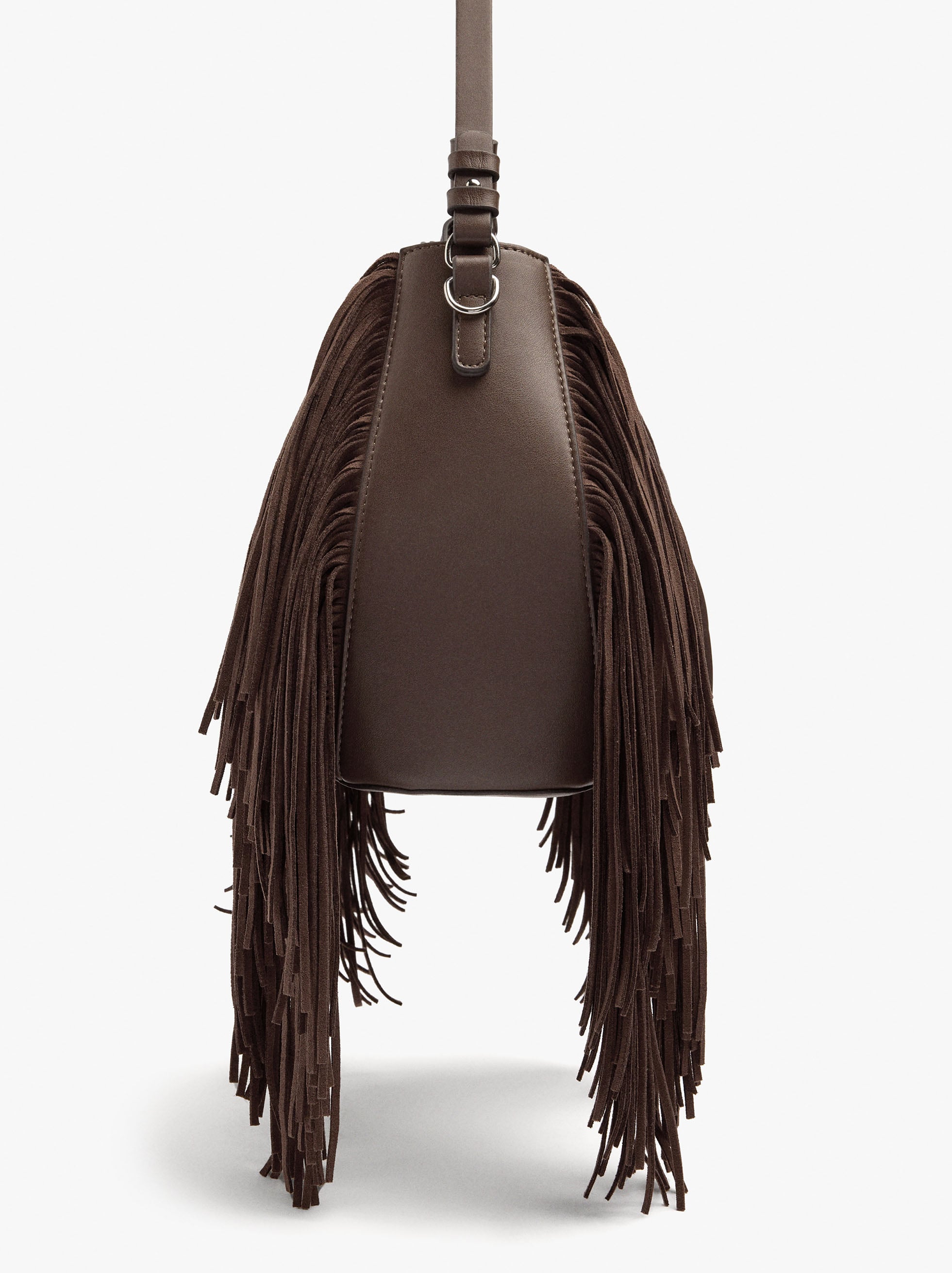 Bolso Bombonera Con Flecos Largos