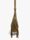 Bolso De Hombro Efecto Piel Con Flecos Largos