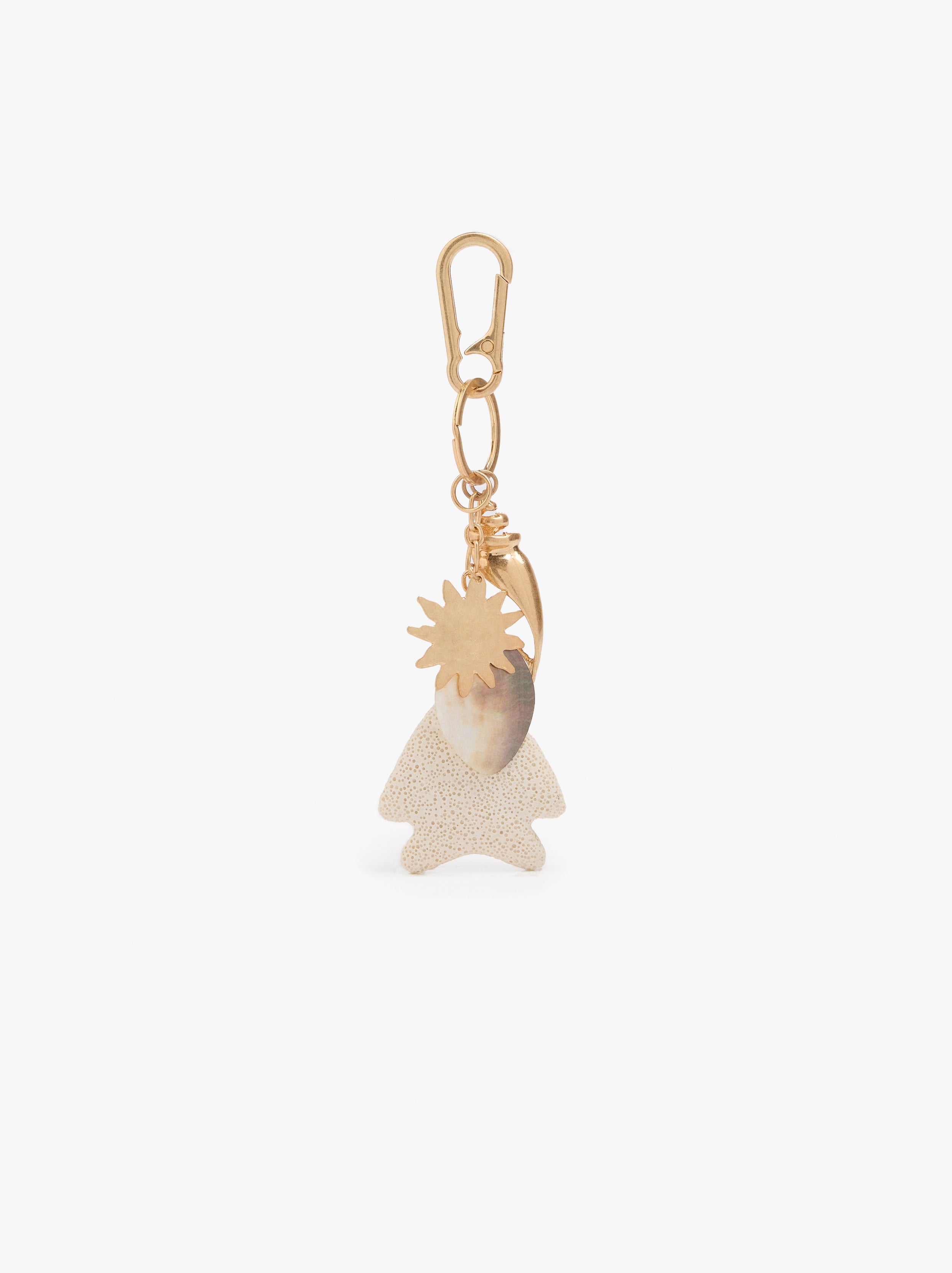 Llavero Charm Con Piedra Y Concha