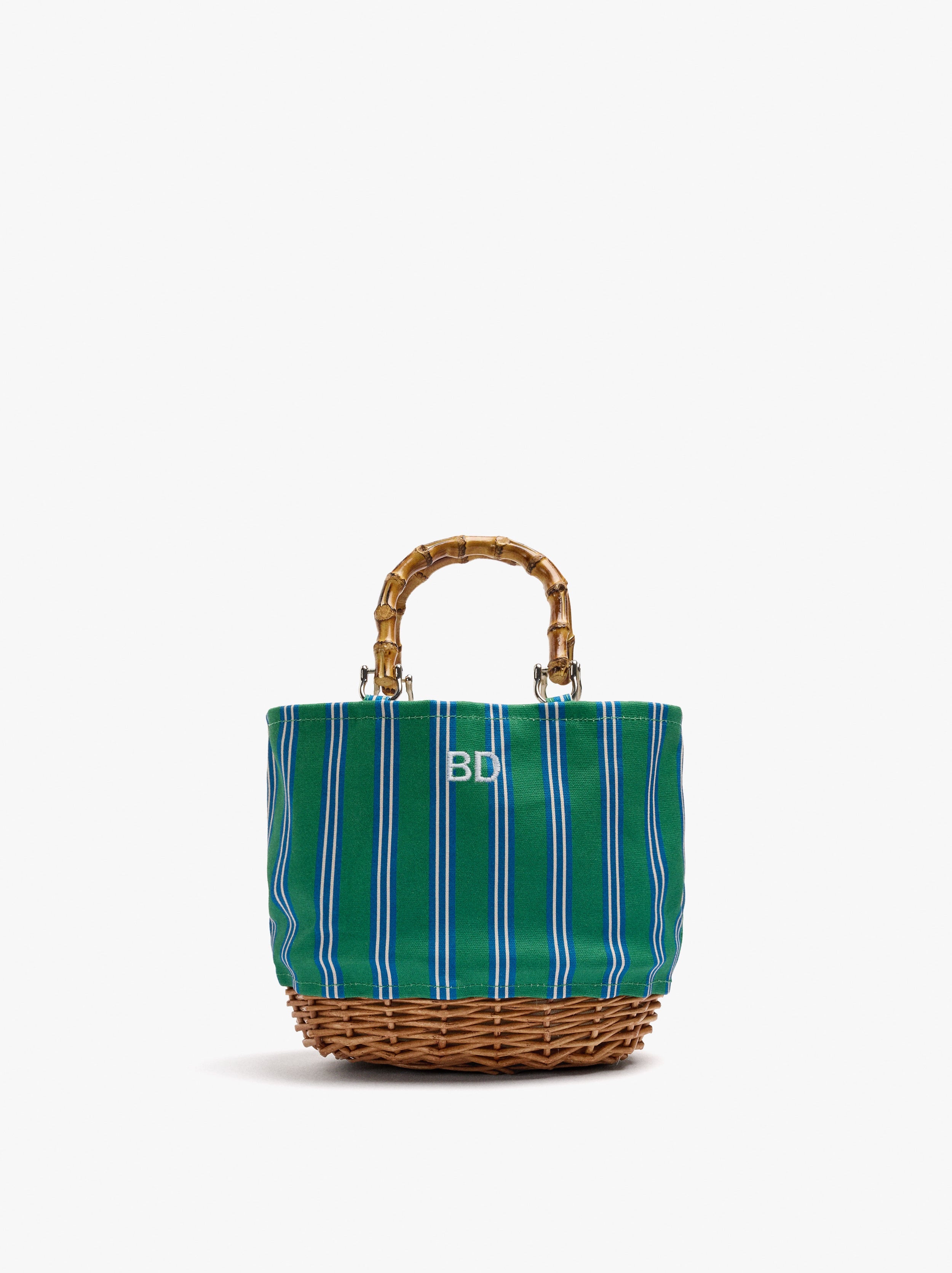 Bolso Tote Con Base De Rattan M
