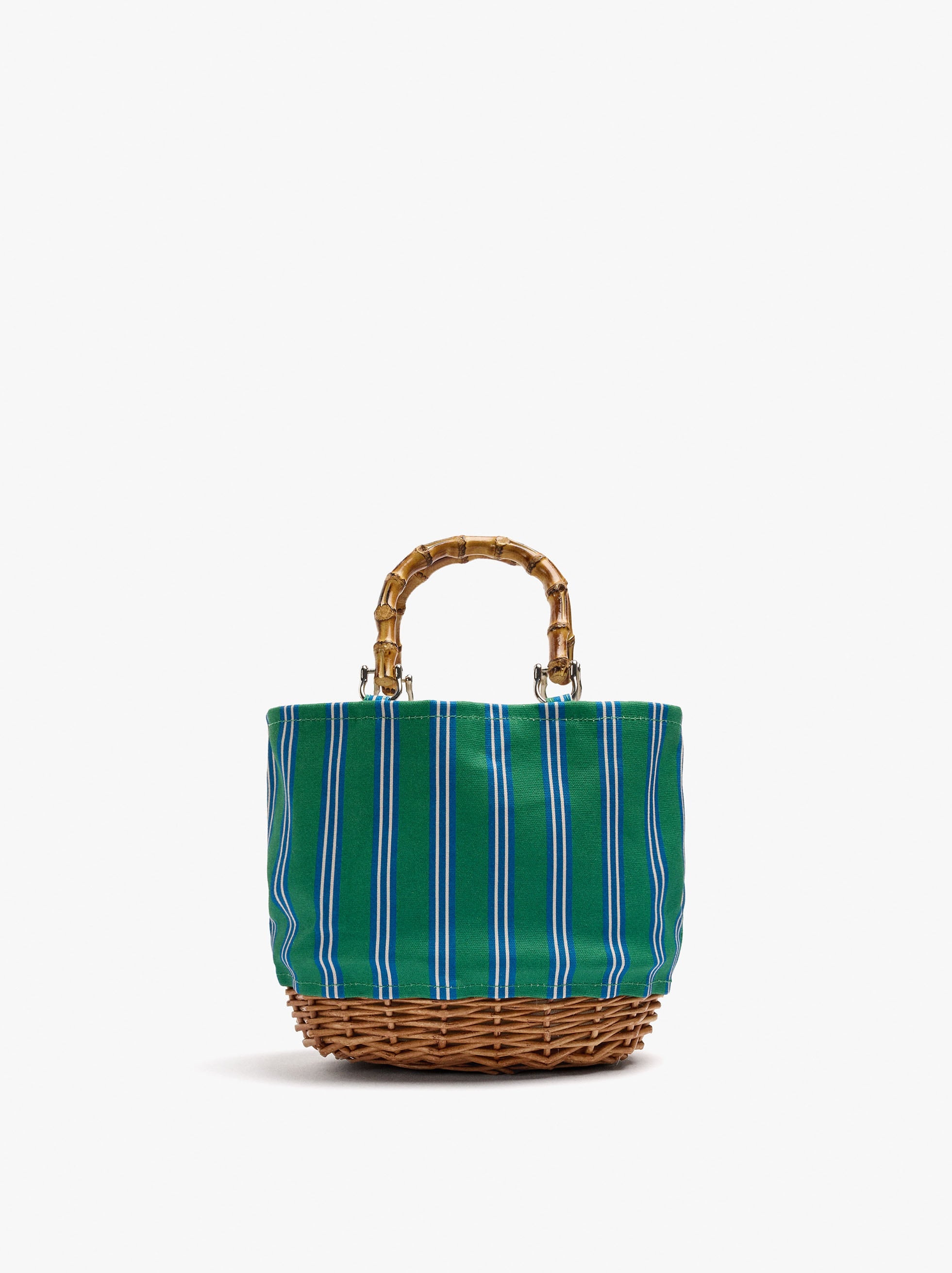 Bolso Tote Con Base De Rattan M