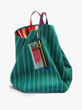 Bolso Tote Canvas Reversible A Rayas