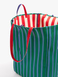 Bolso Tote Canvas Reversible A Rayas