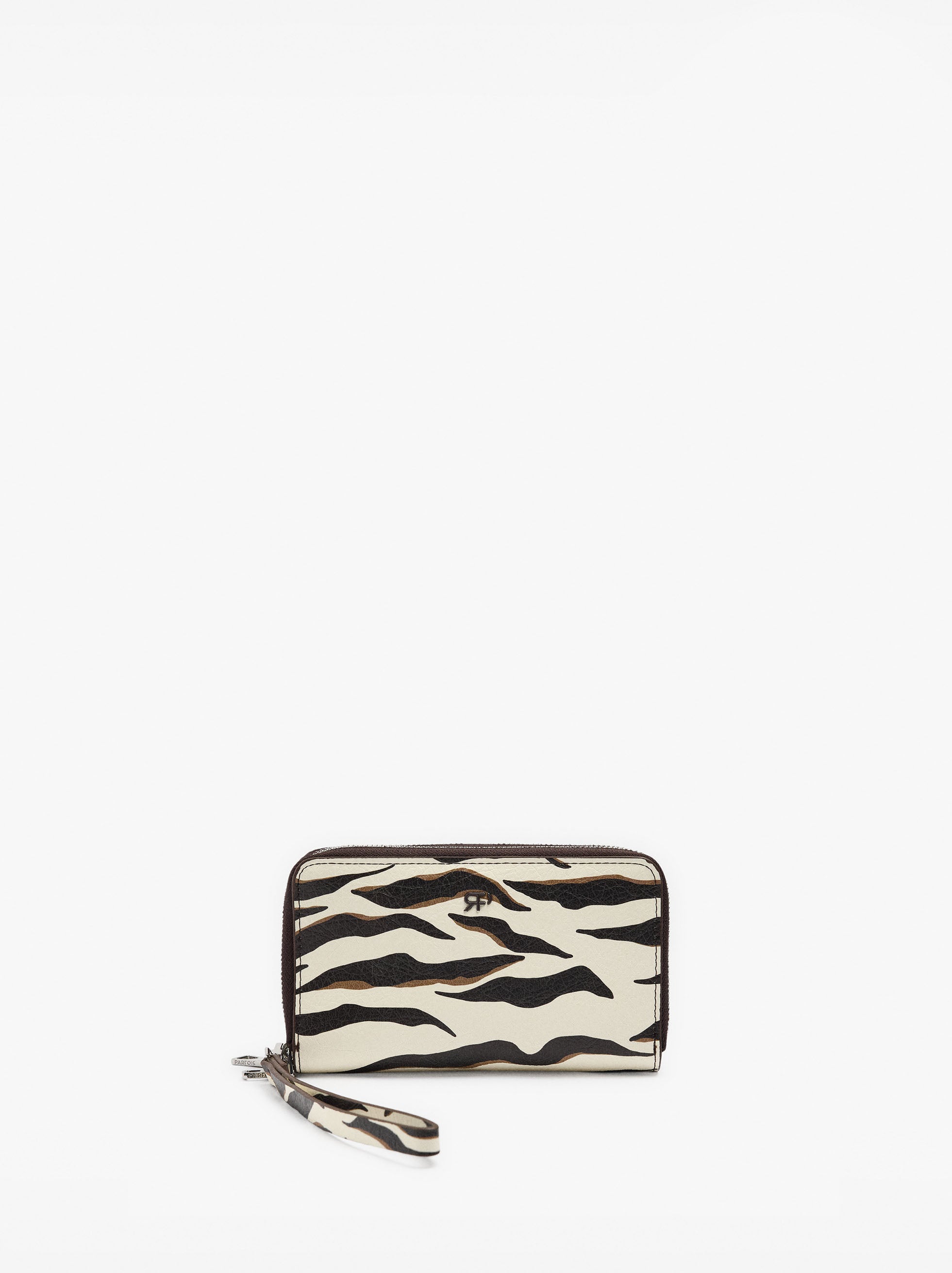 Cartera Con Cierre De Cremallera Doble Estampado Animal