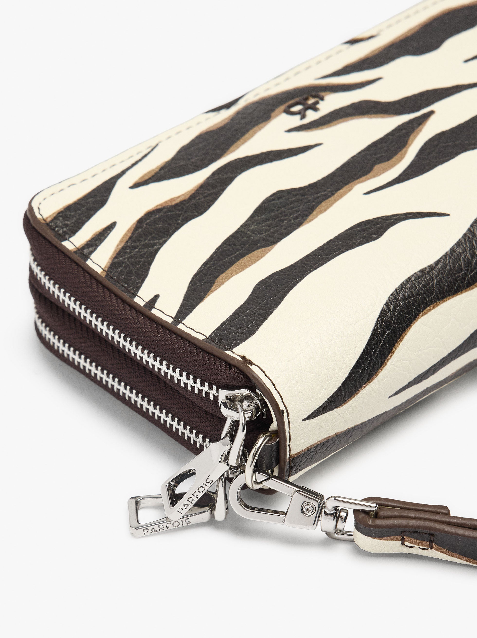 Cartera Con Cierre De Cremallera Doble Estampado Animal