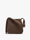 Bolso De Hombro Efecto Piel Con Flecos Y Tachuelas