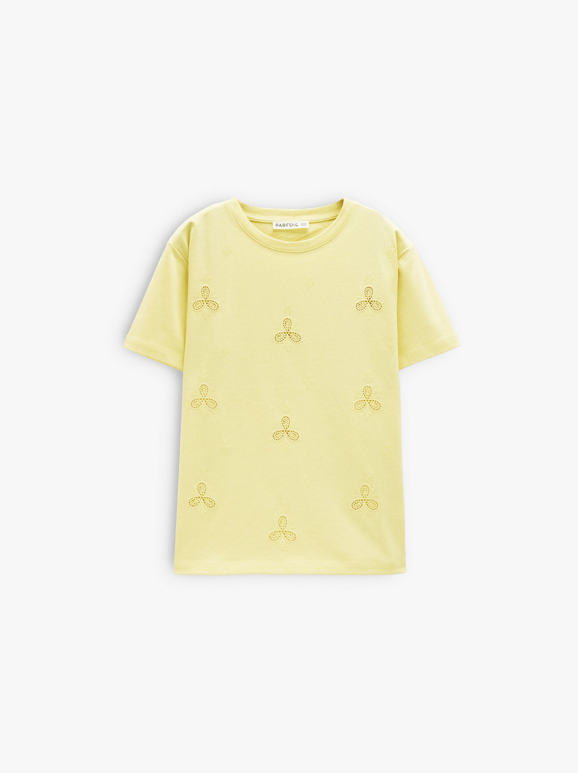 Camiseta Bordado Perforado 100% Algodón