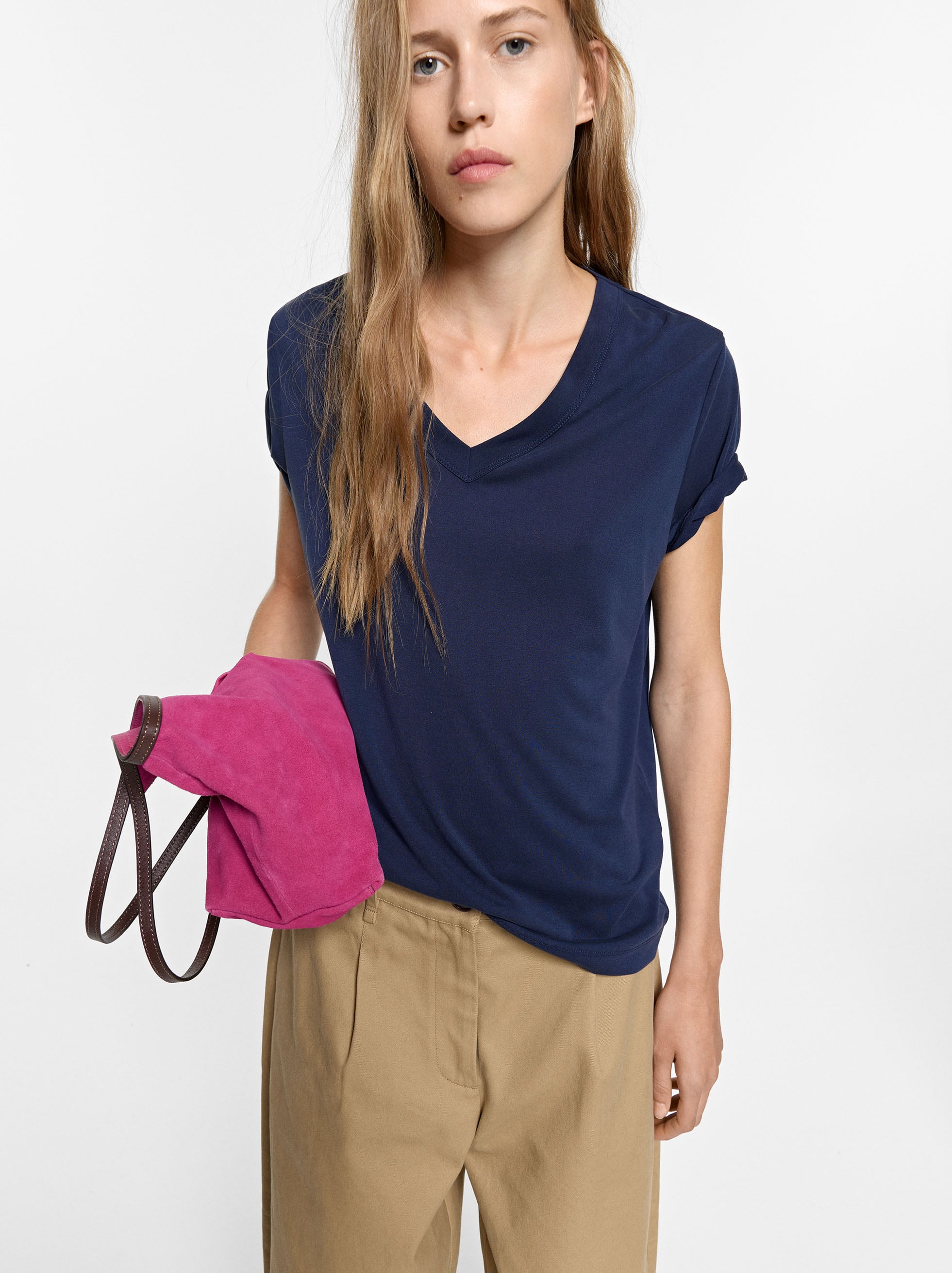 Camiseta De Escote En Pico