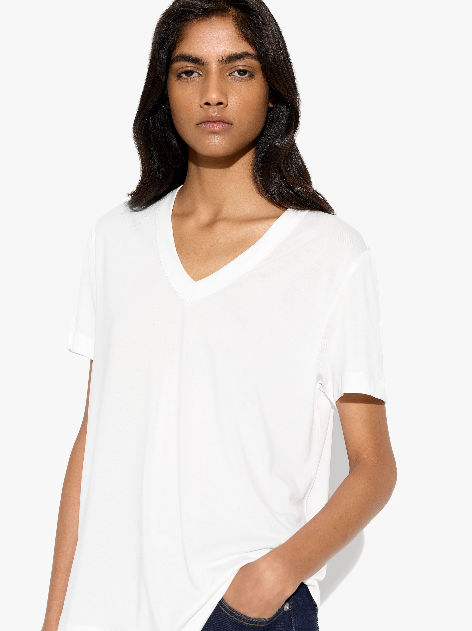 Camiseta De Escote En Pico