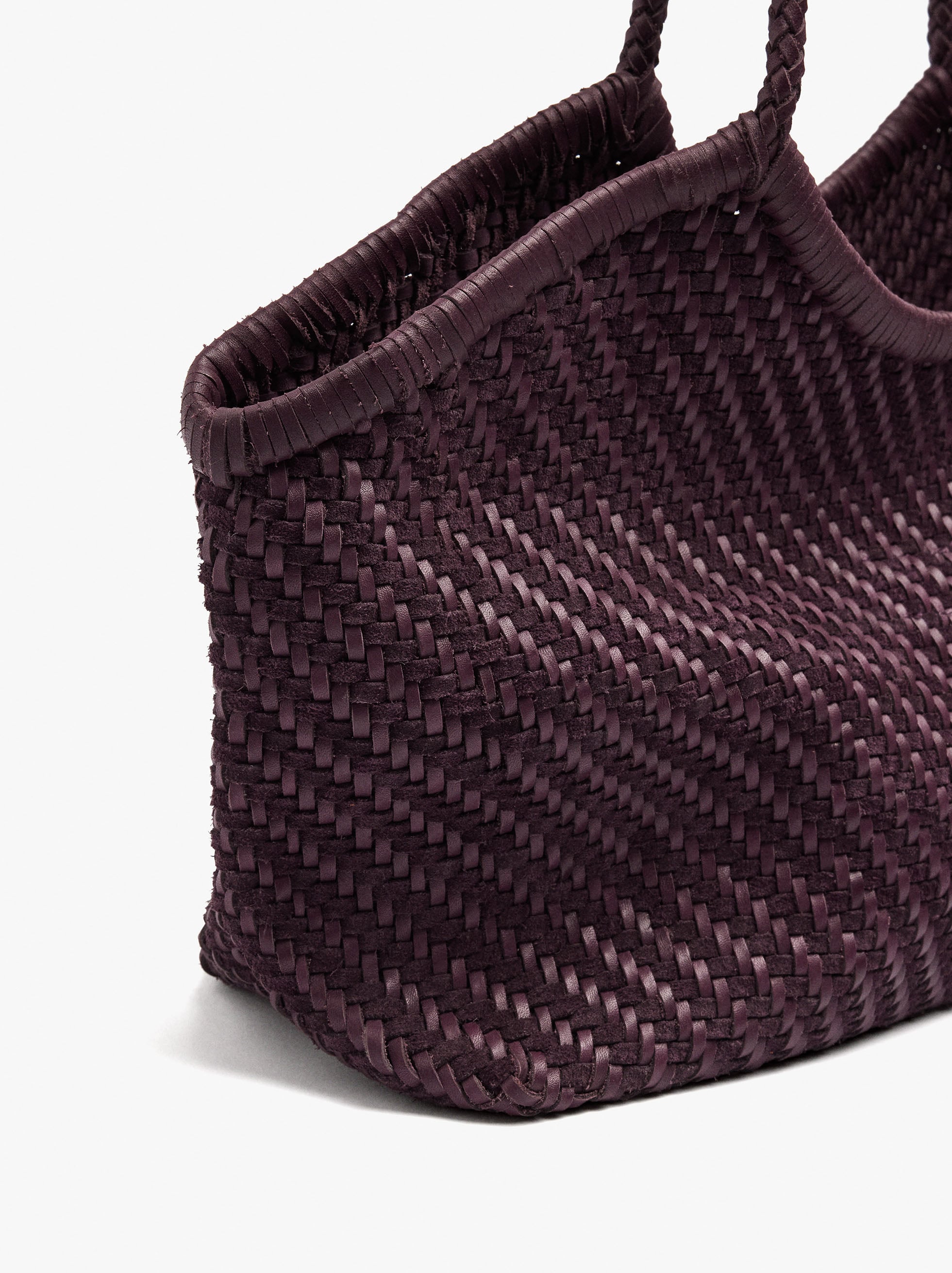 Bolso Shopper De Piel Trenzada