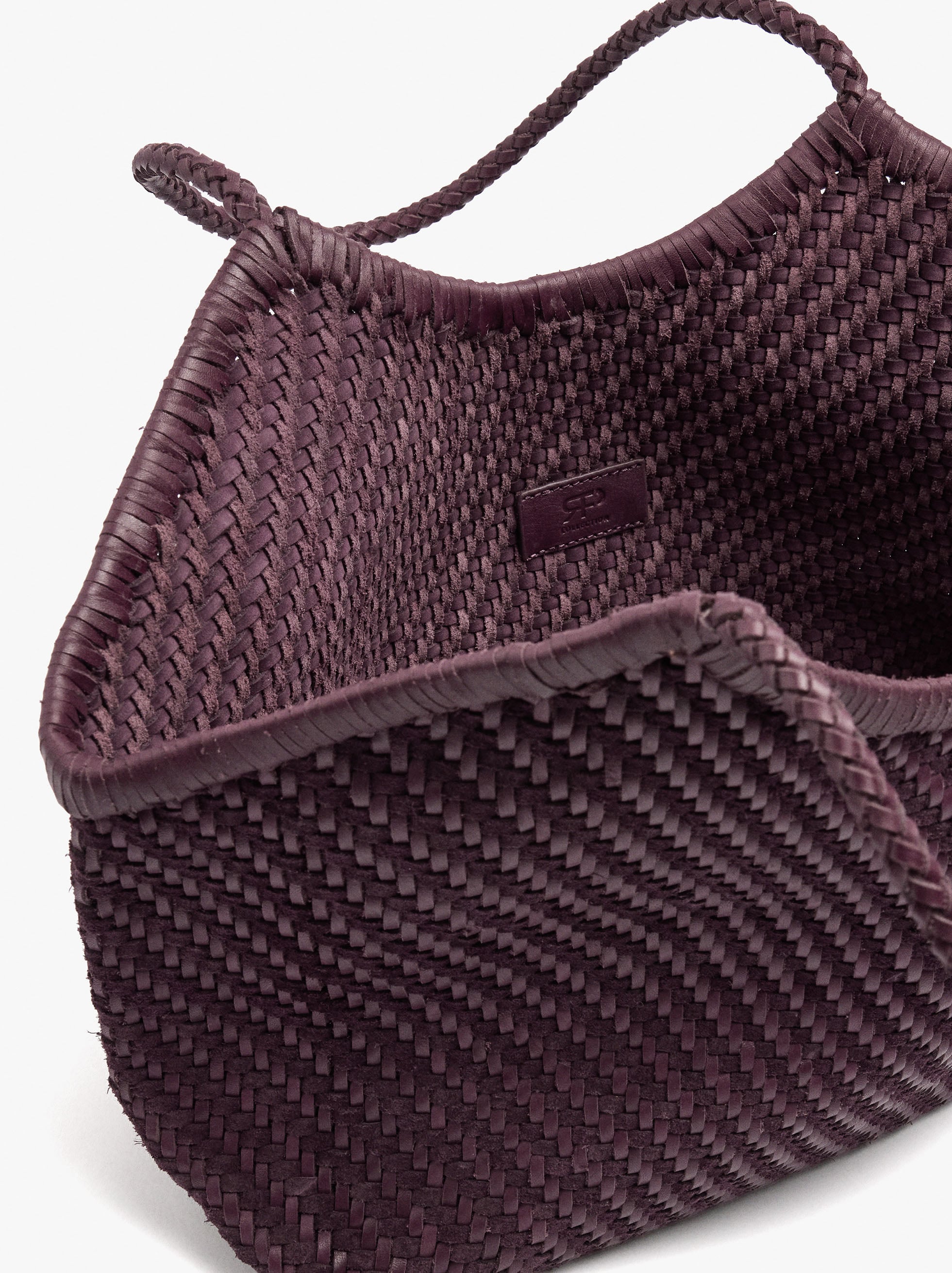 Bolso Shopper De Piel Trenzada