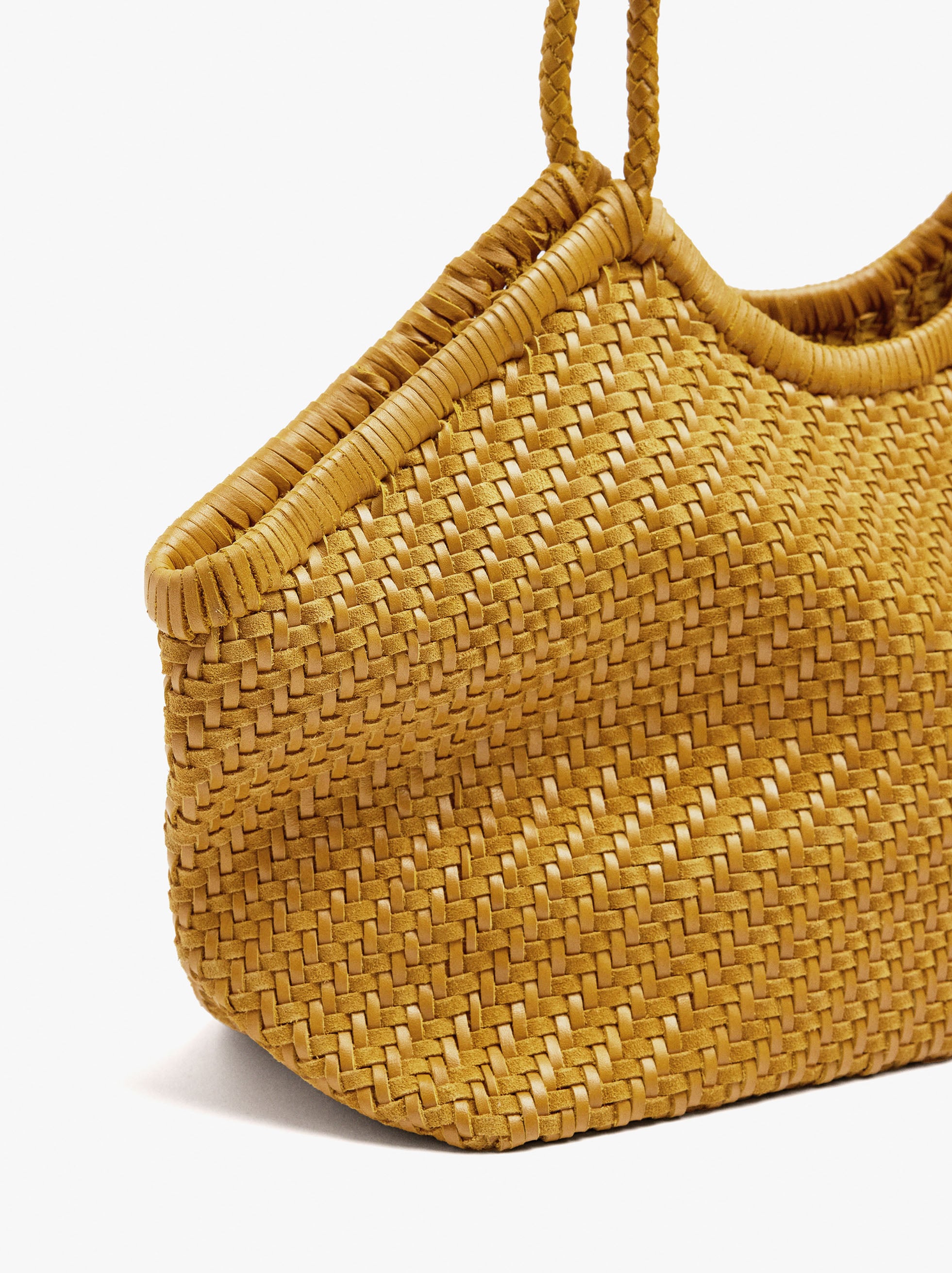 Bolso Shopper De Piel Trenzada