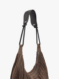 Bolso De Hombro De Piel Con Flecos
