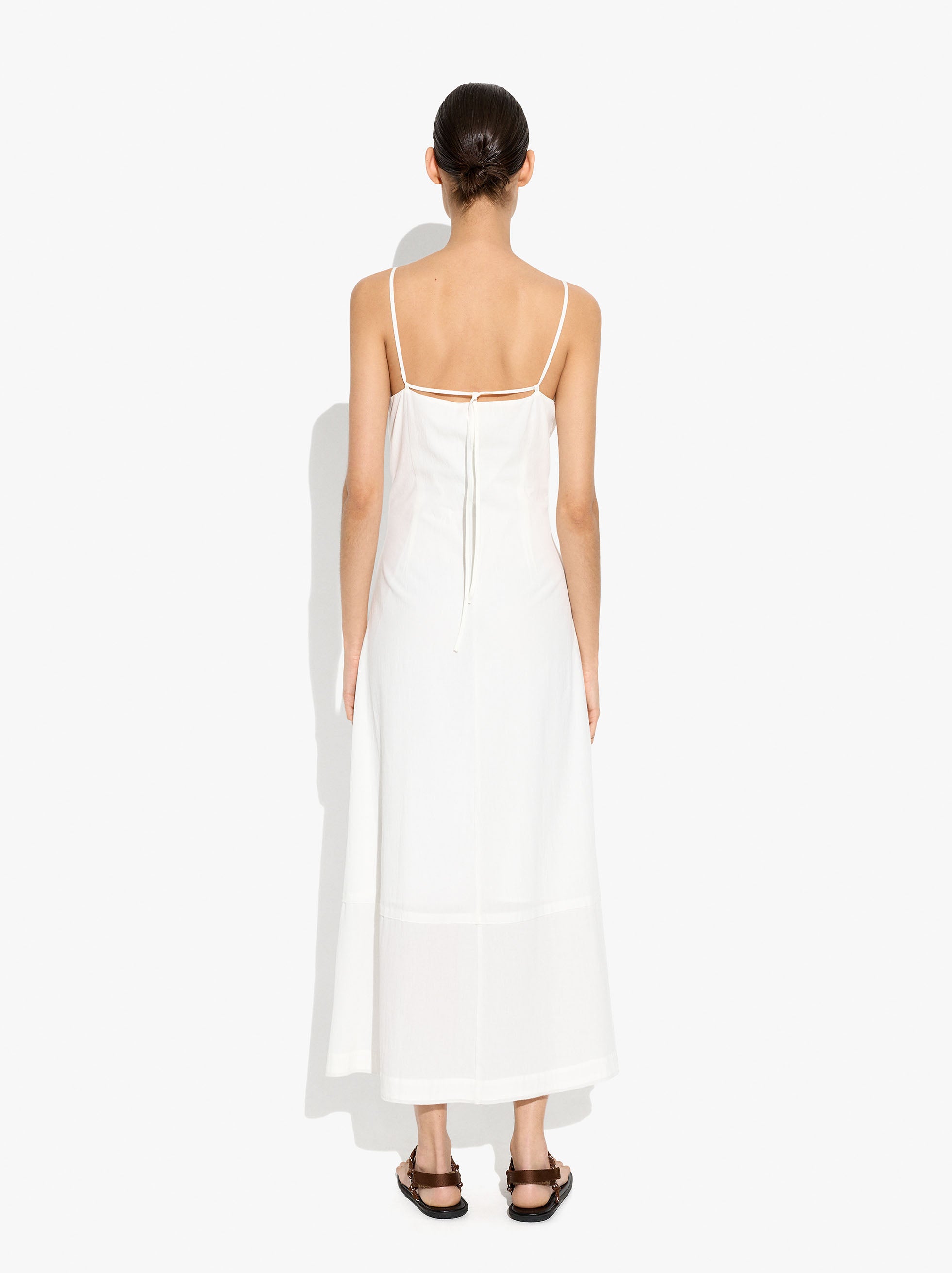 Vestido Liso Con Tirantes 100% Algodón