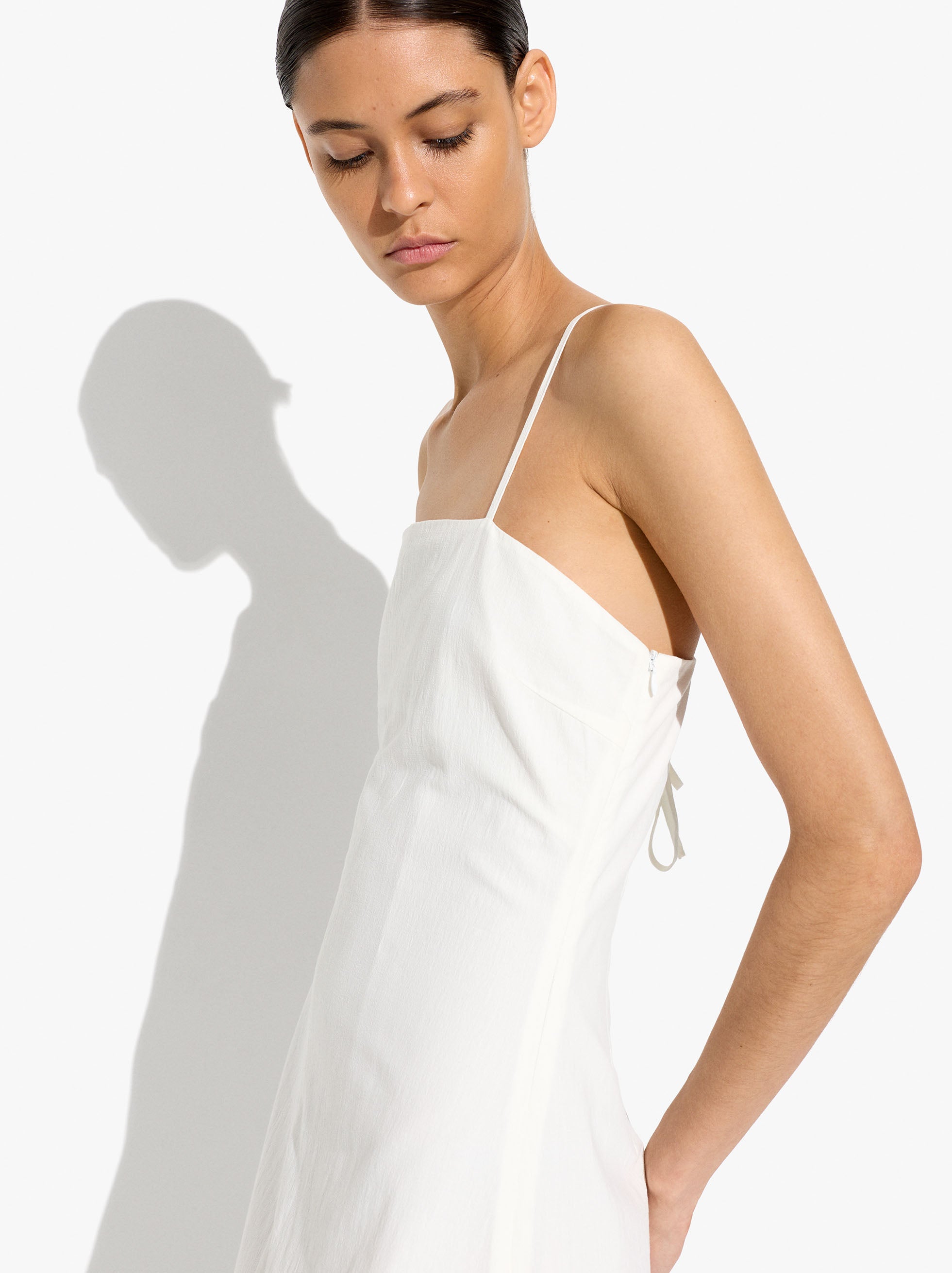 Vestido Liso Con Tirantes 100% Algodón